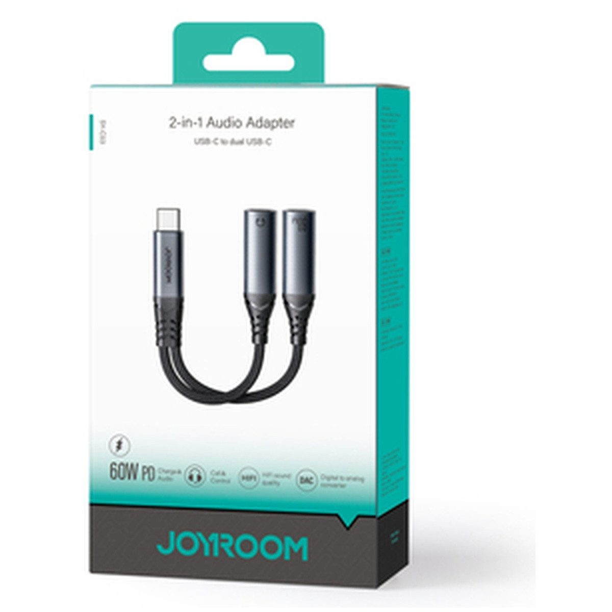 JOYROOM Joyroom SY-C03 USB-C auf 2x USB-C 2in1 DAC Adapter KFZ-Adapter – Bild 5 von 5