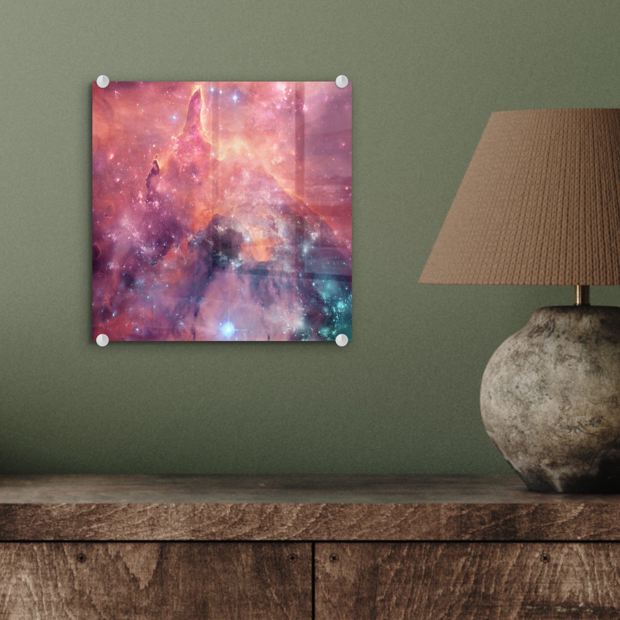 MuchoWow Acrylglasbild Weltraum - Bilder - - (1 St), Universum, Glas - auf Wanddekoration Glas auf Wandbild - Glasbilder Foto Sterne