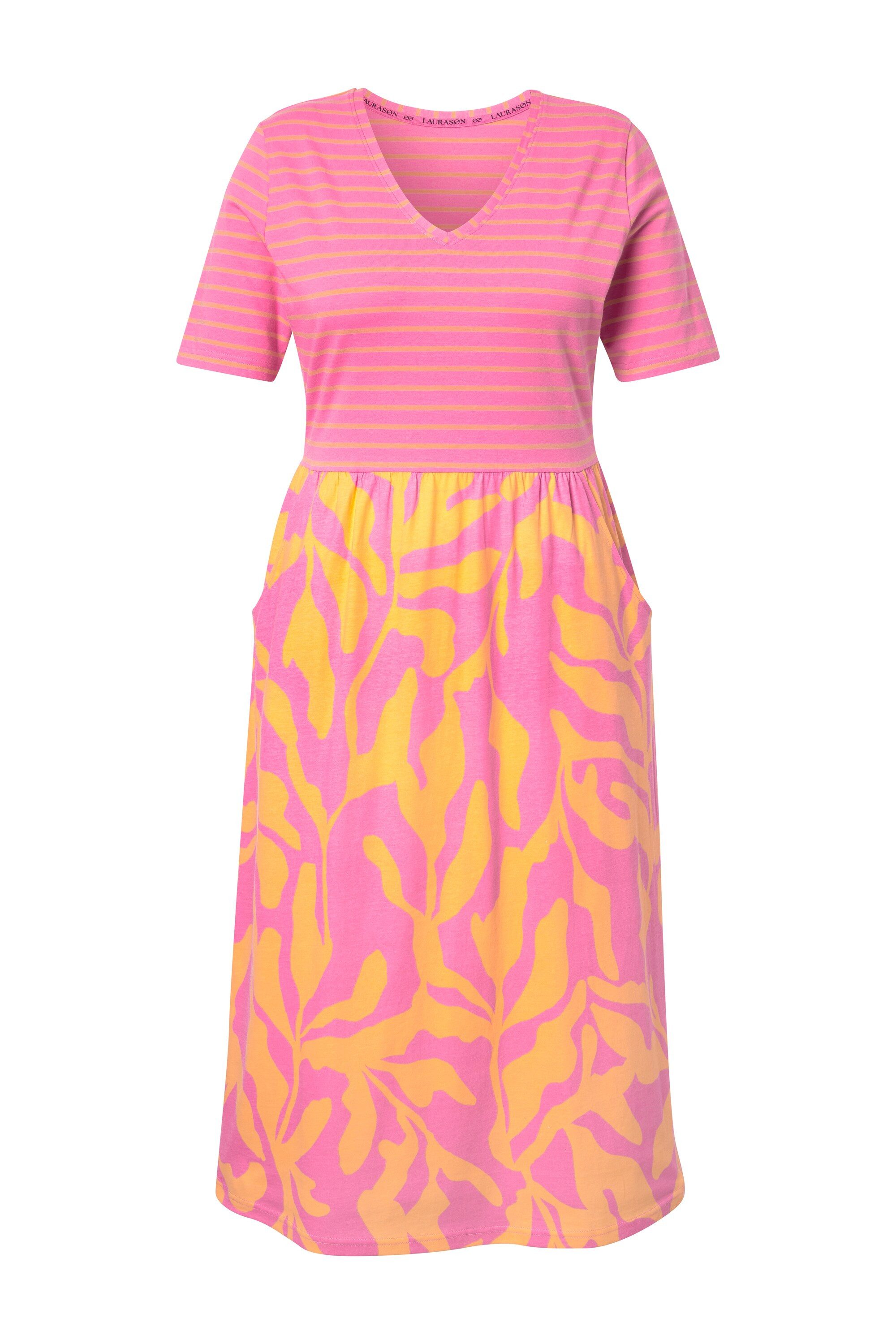 Laurasøn Jerseykleid Jerseykleid V-Ausschnitt 1/2 Arm günstig online kaufen