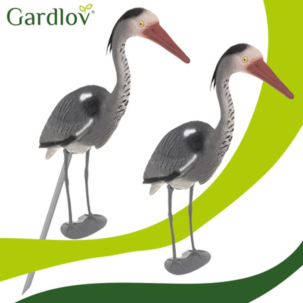 Gardlov Gartenfigur Gartendekoration Reiherfigur Gartenornament, (Spar-Set, 1 St., 66 cm große Silhouette), schützt Ihre Fische im Teich vor ungebetenen gefiederten Besuchern