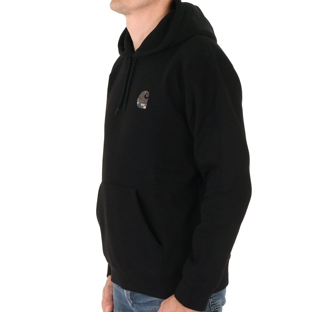 Carhartt WIP Kapuzenpullover Carhartt WIP Hooded Camo Mil Sweat Black