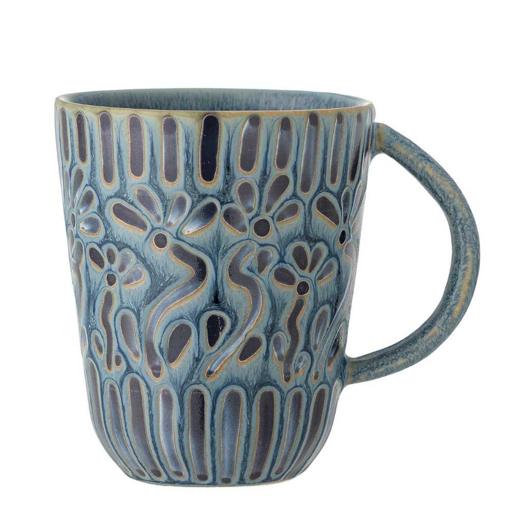 Bloomingville Becher Bloomingville Becher SAMSIN Blau mit Henkel