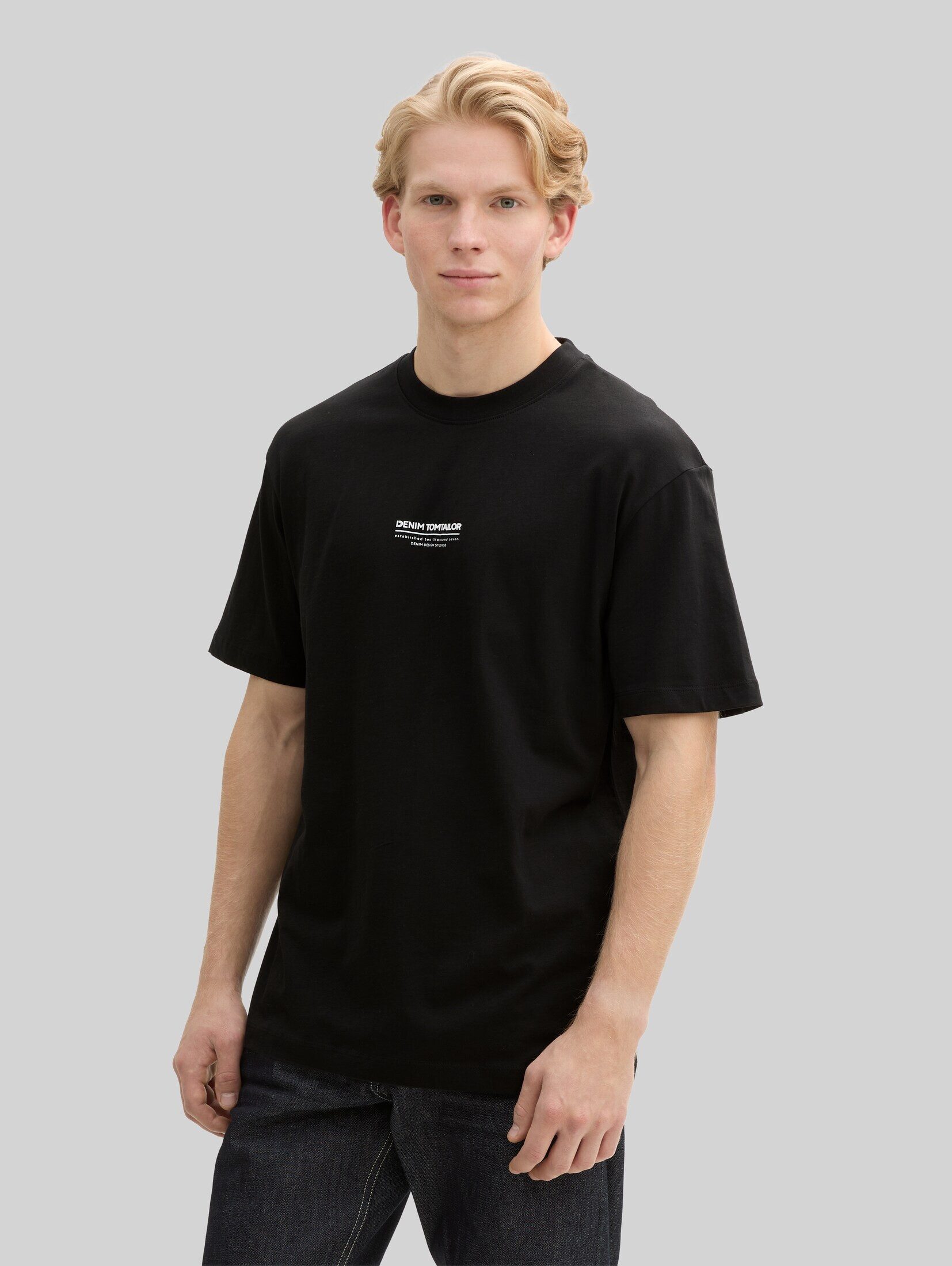 TOM TAILOR Denim T-Shirt T-Shirt (im Einserpack) Relaxed Fit T-Shirt aus Baumwolle