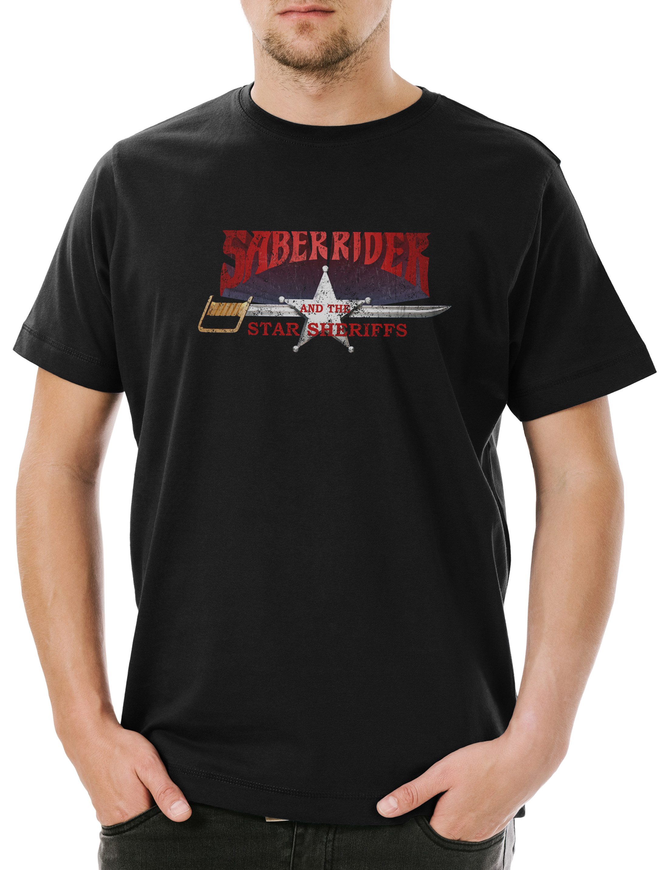 Print-Shirt Saber Rider & The Star Sheriffs I Herren T-Shirt Sei Jushi Bismark