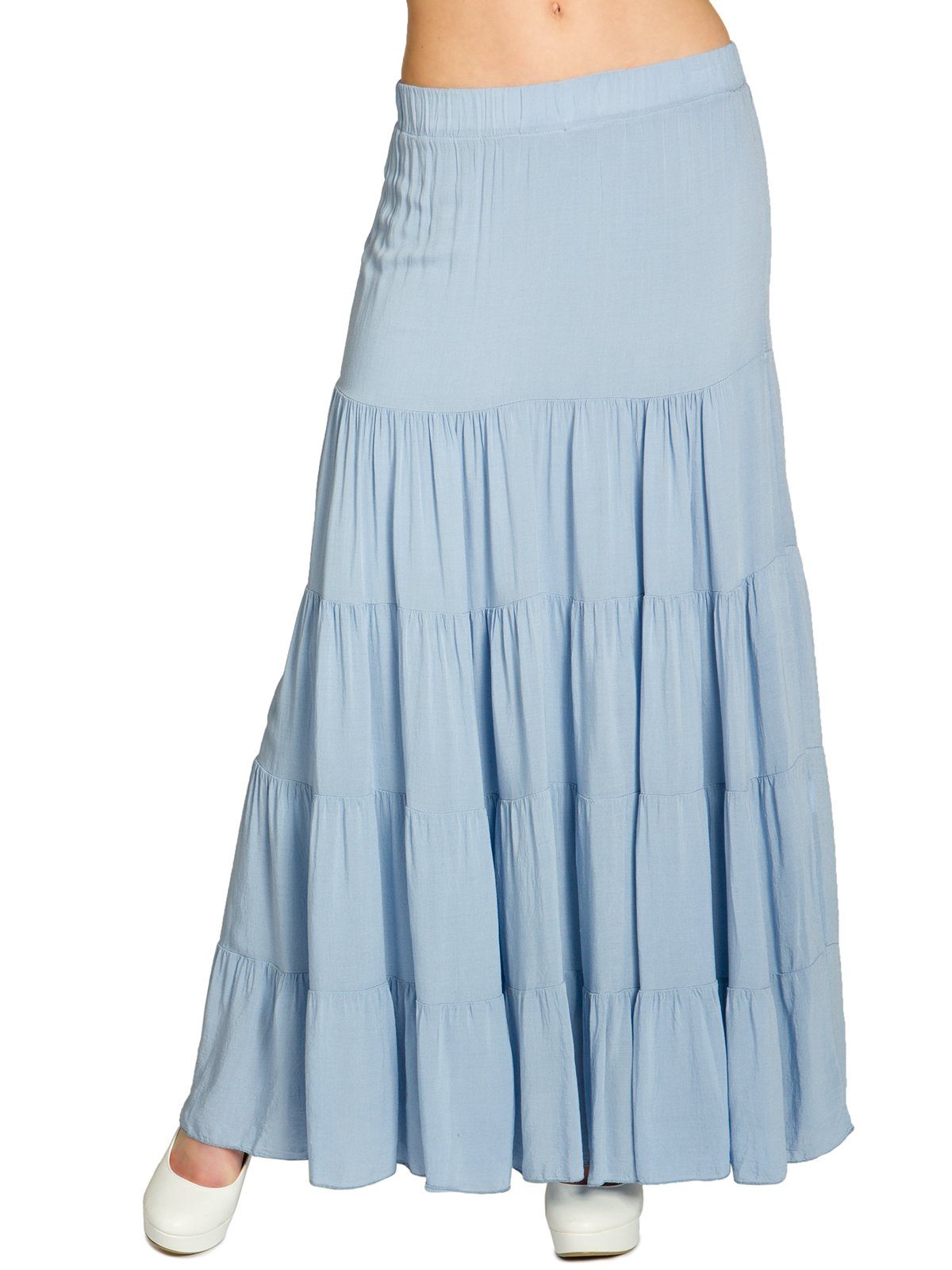 Caspar Faltenrock RO020 langer eleganter Damen günstig online kaufen