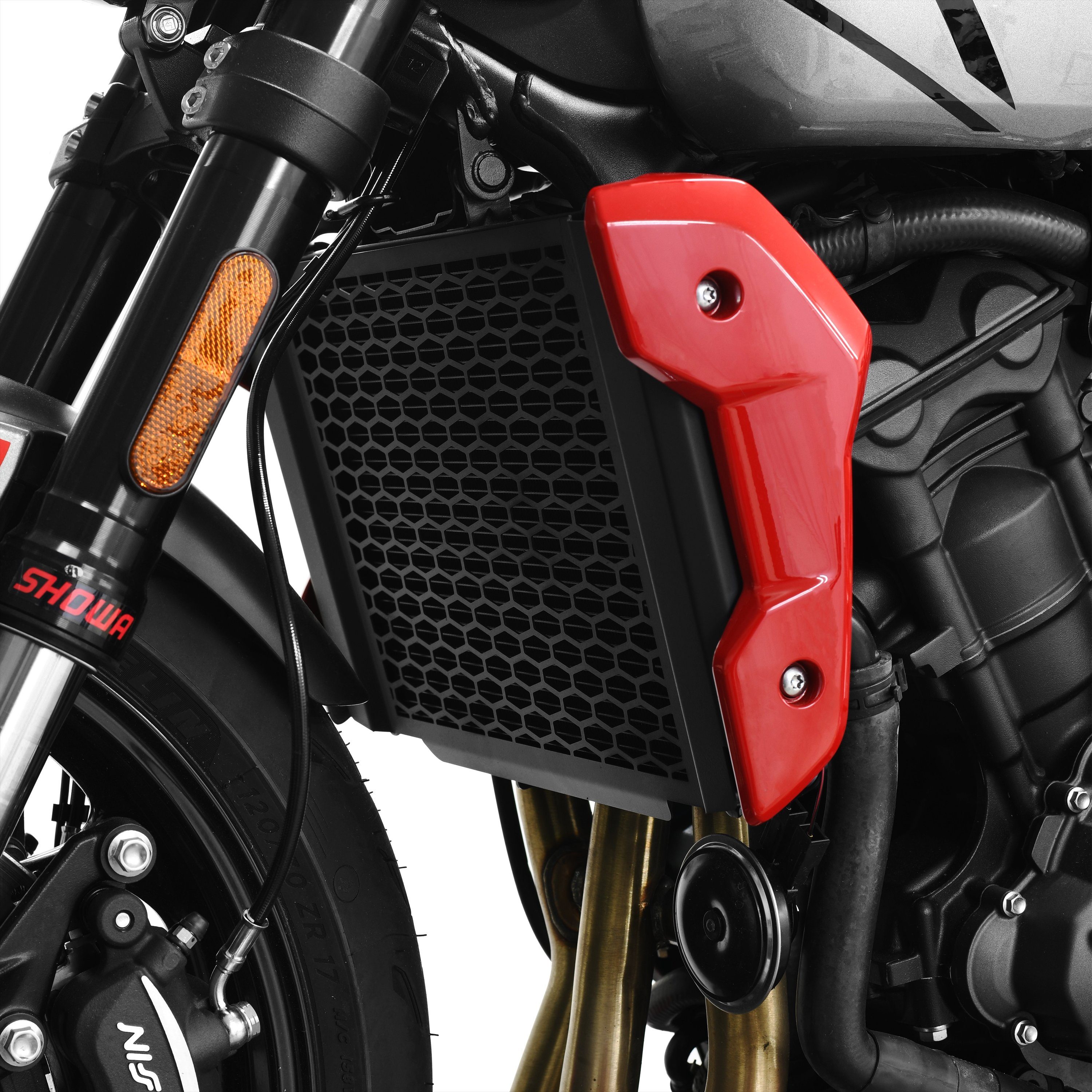 Motorradkühlerabdeckung Kühlerabdeckung Pro Motorrad-Additiv für ZIEGER schwarz, Trident 660 Triumph