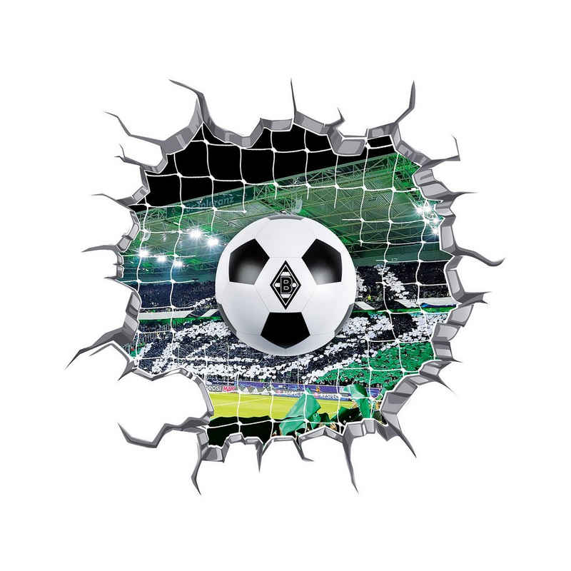 Borussia Mönchengladbach 3D-Wandtattoo, LED-Lampe in Ballform & 3D-Wandtattoo