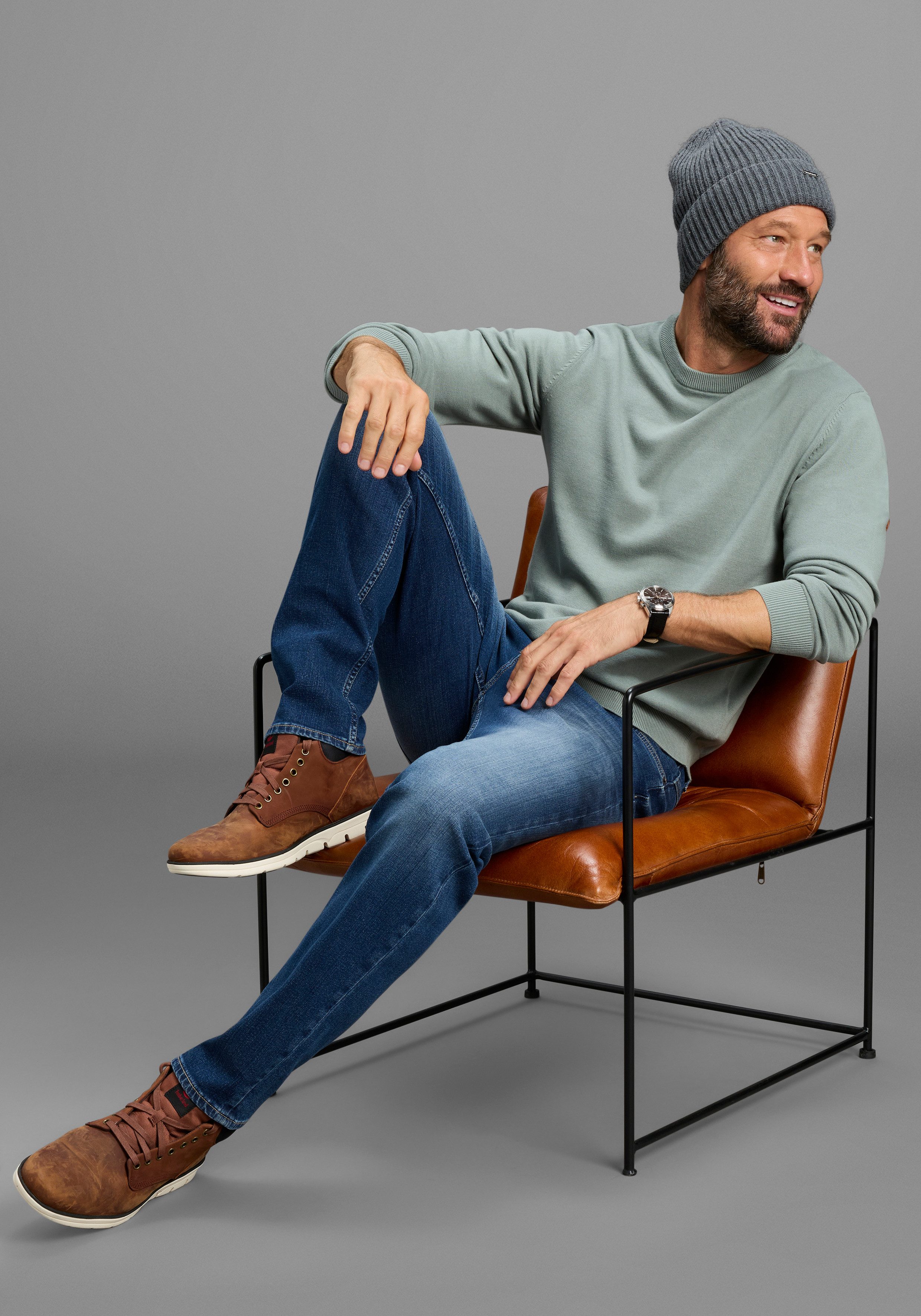 DELMAO Rundhalspullover Neue Kollektion! in Feinstrick, ideal für die Überg günstig online kaufen