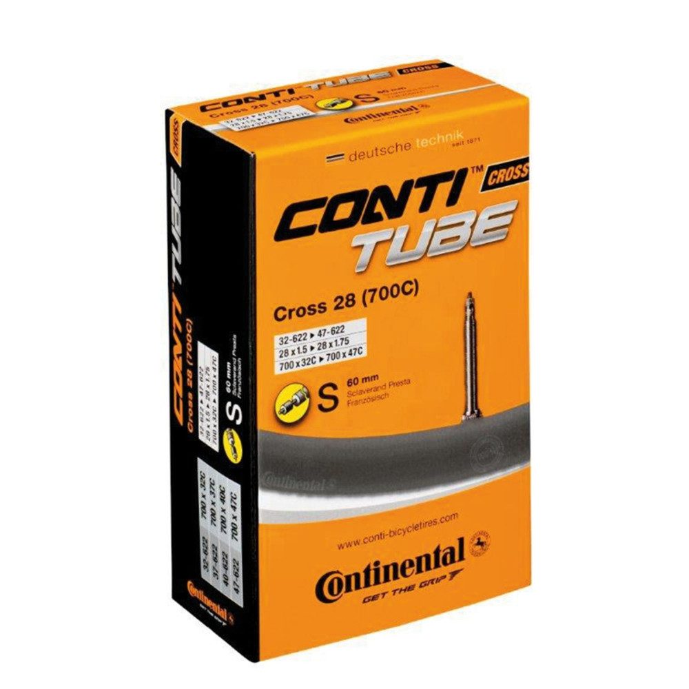 CONTINENTAL Fahrradschlauch 28" Schlauch "Cross 28", 700x32/47C (32/47-622), SV 60 mm