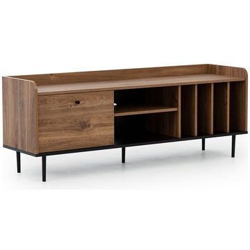 Lomadox Lowboard VAREDO-132, Eiche Nb. Wohnzimmer Möbel im modernen Vintage Design 150/56,2/40 cm