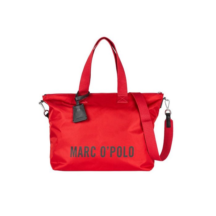 Marc O'Polo Schultertasche Jule Shopper Details aus Leder Nylon