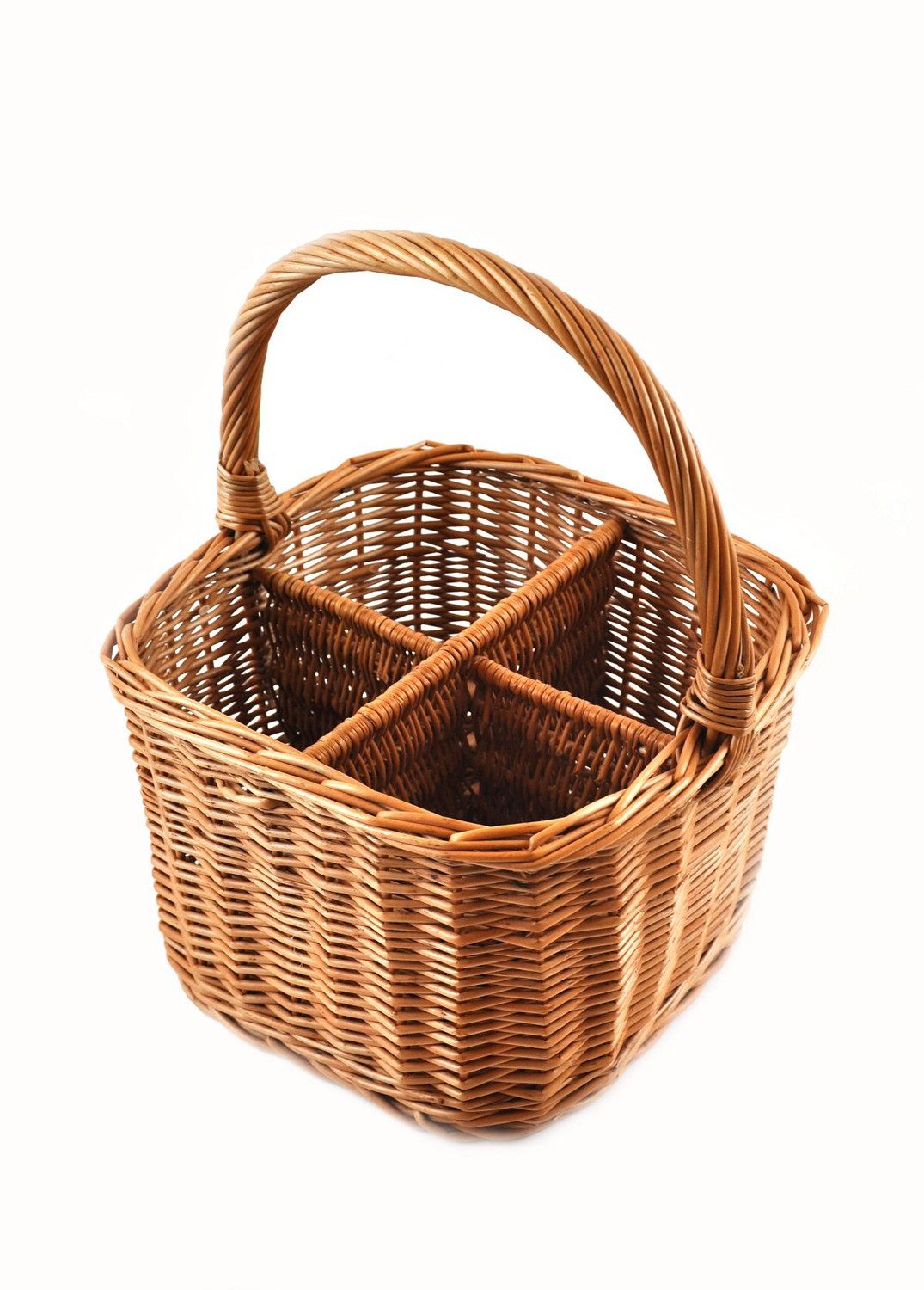 Flaschenkorb Weidenkorb Tragekorb Korb aus Weide braun K14-121