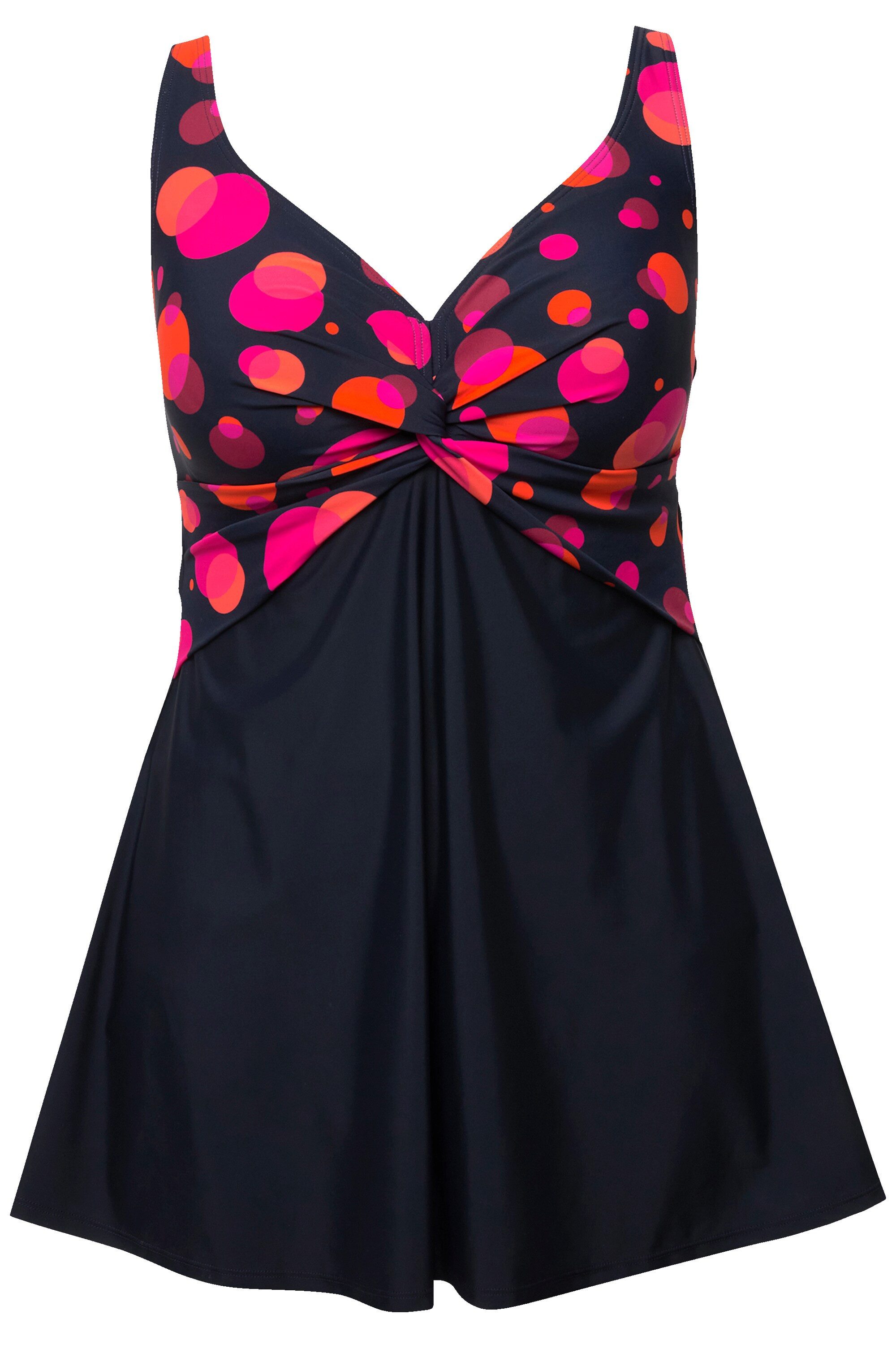 Ulla Popken Badekleid Badekleid Punkte Zierknoten günstig online kaufen