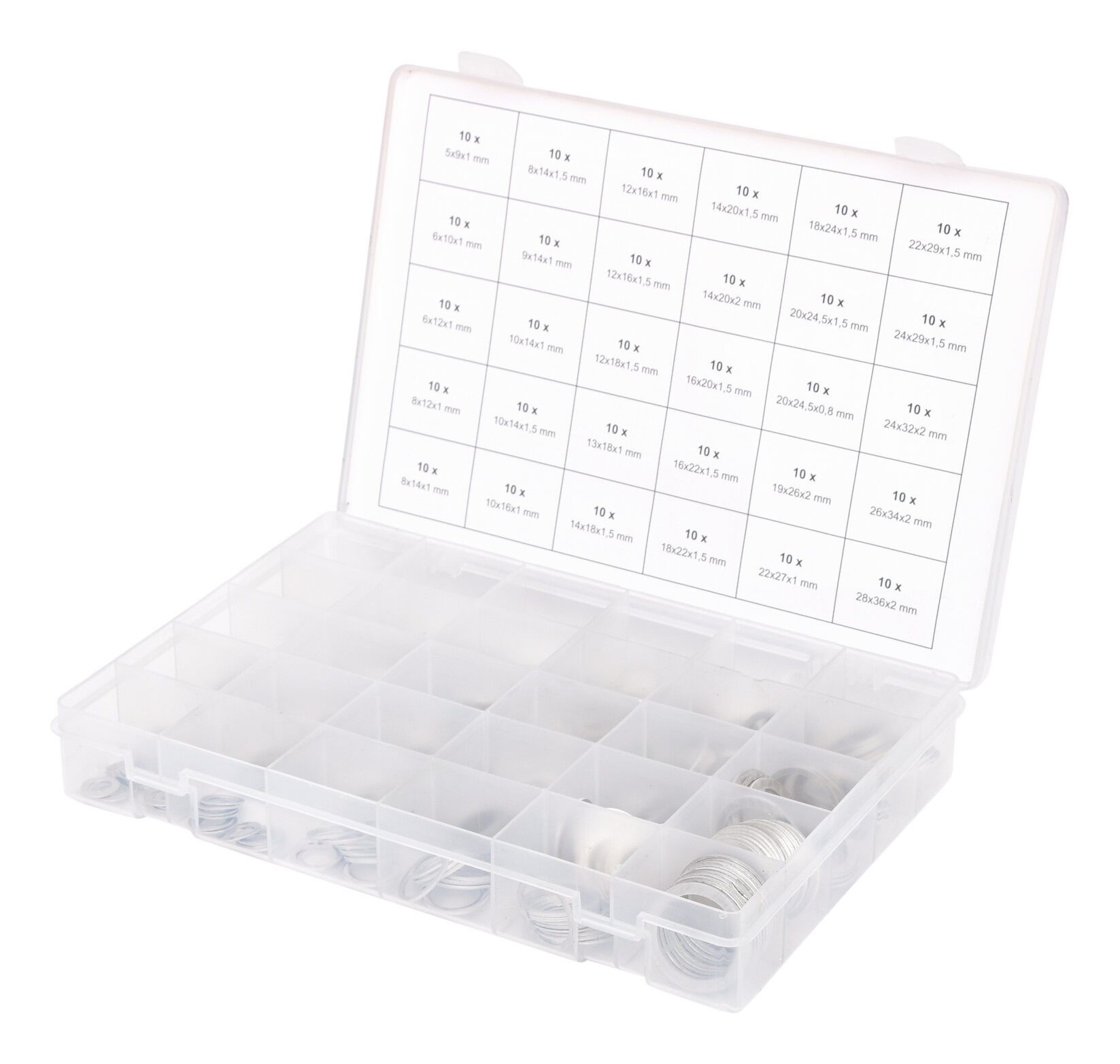 KS Tools Dichtring, 300-St., Sortiment Alu, M5-28, 300-teilig