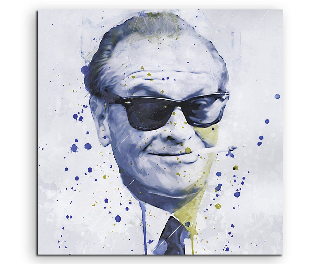 Sinus Art Leinwandbild Jack Nicholson Splash 60x60cm Kunstbild als Aquarell auf Leinwand. € 39,00
