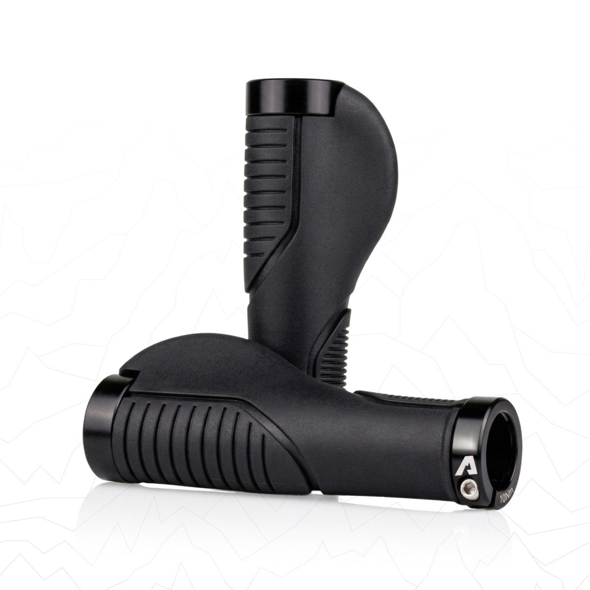 Alpensattel Fahrradlenkergriff SoftGrip Fahrradgriffe (Griffset, 1 Paar Fahrradgriffe (links & rechts) · inkl. Aluminium-Klemmringen), Ergonomisch · Druckentlastend · Gegen Taubheitsgefühle beim Radfahren