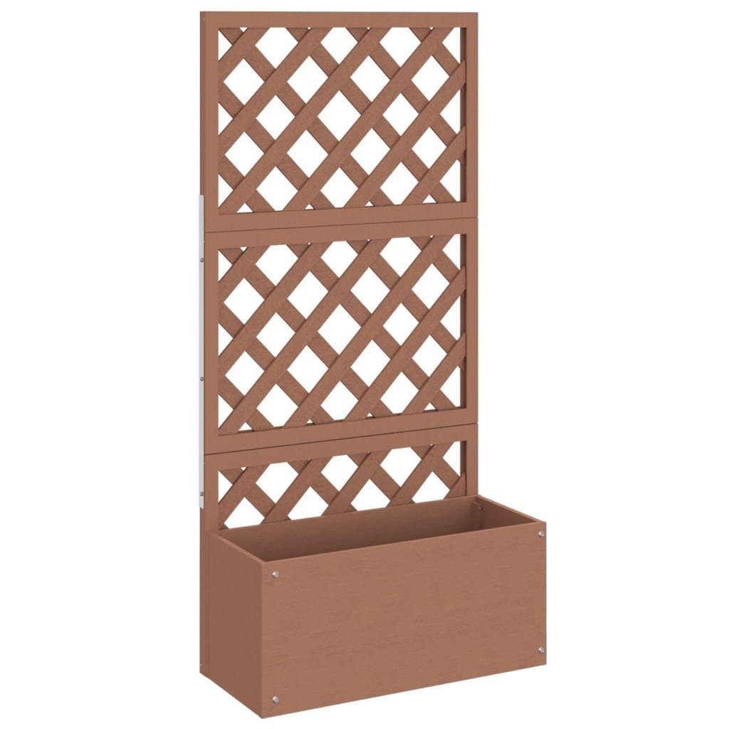vidaXL Blumentopf Blumenkasten mit Rankgitter Braun 65x33x135 cm WPC (1 St)