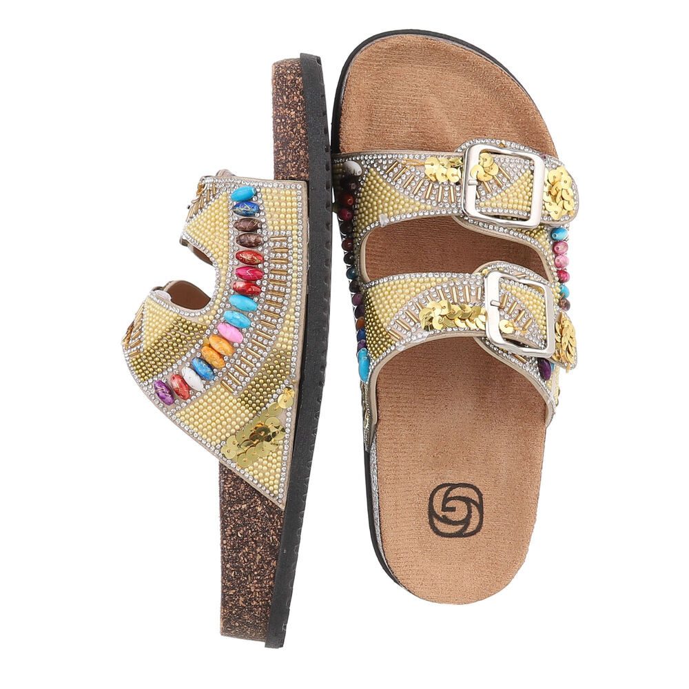 Ital-Design Damen Mules Freizeit Pantolette (86706534) Flach Pantoletten in günstig online kaufen