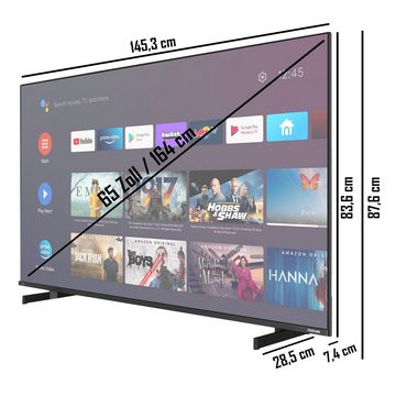 Toshiba 65UA5D63DGY LCD-LED Fernseher (164 cm/65 Zoll, 4K Ultra HD, Android TV, Smart TV, Triple Tuner, HDR Dolby Vision, Sound by Onkyo, PVR-ready)