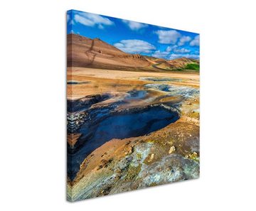 Sinus Art Leinwandbild Landschaftsfotografie – Thermalquelle, Island auf Leinwand