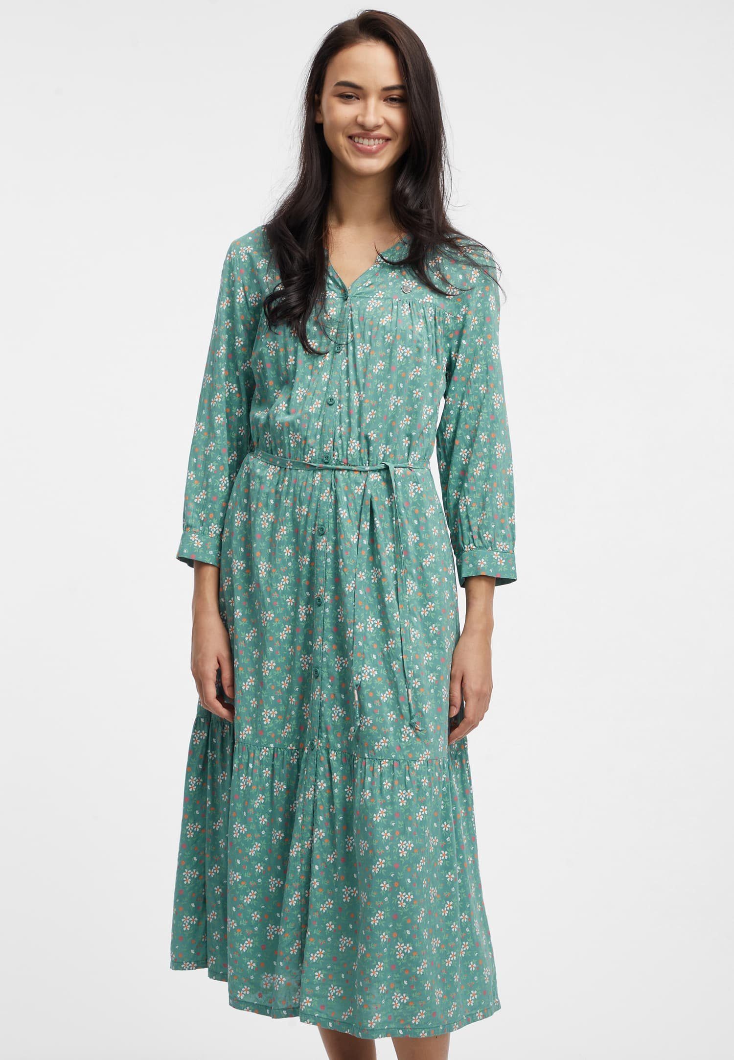 Ragwear Sommerkleid MEVE mit Alloverdruck, Taillen-Bindegürtel günstig online kaufen