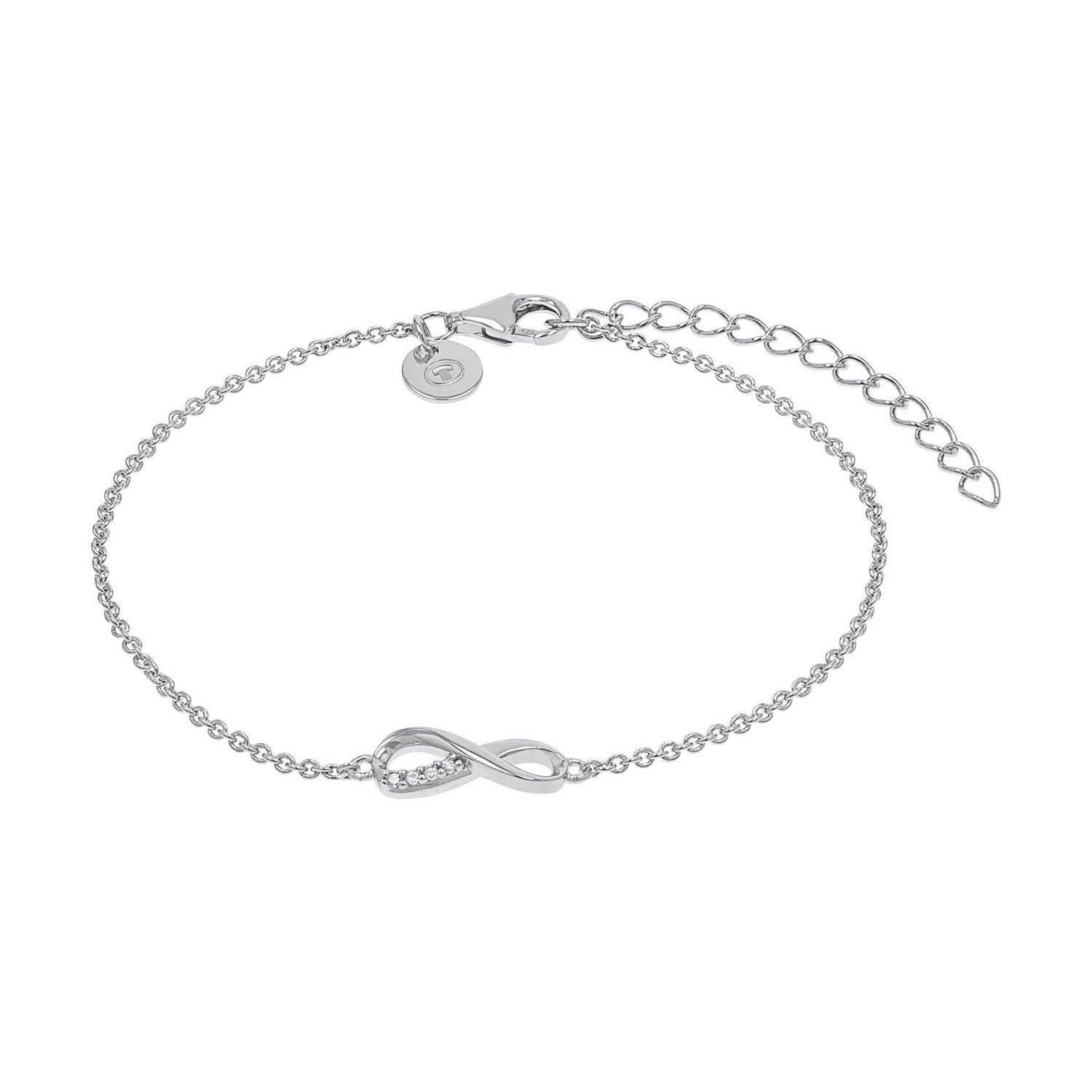 TOM TAILOR Armband Schmuck Geschenk Silber 925 Infinity Unendlichkeitsschleife, mit Zirkonia (synth)