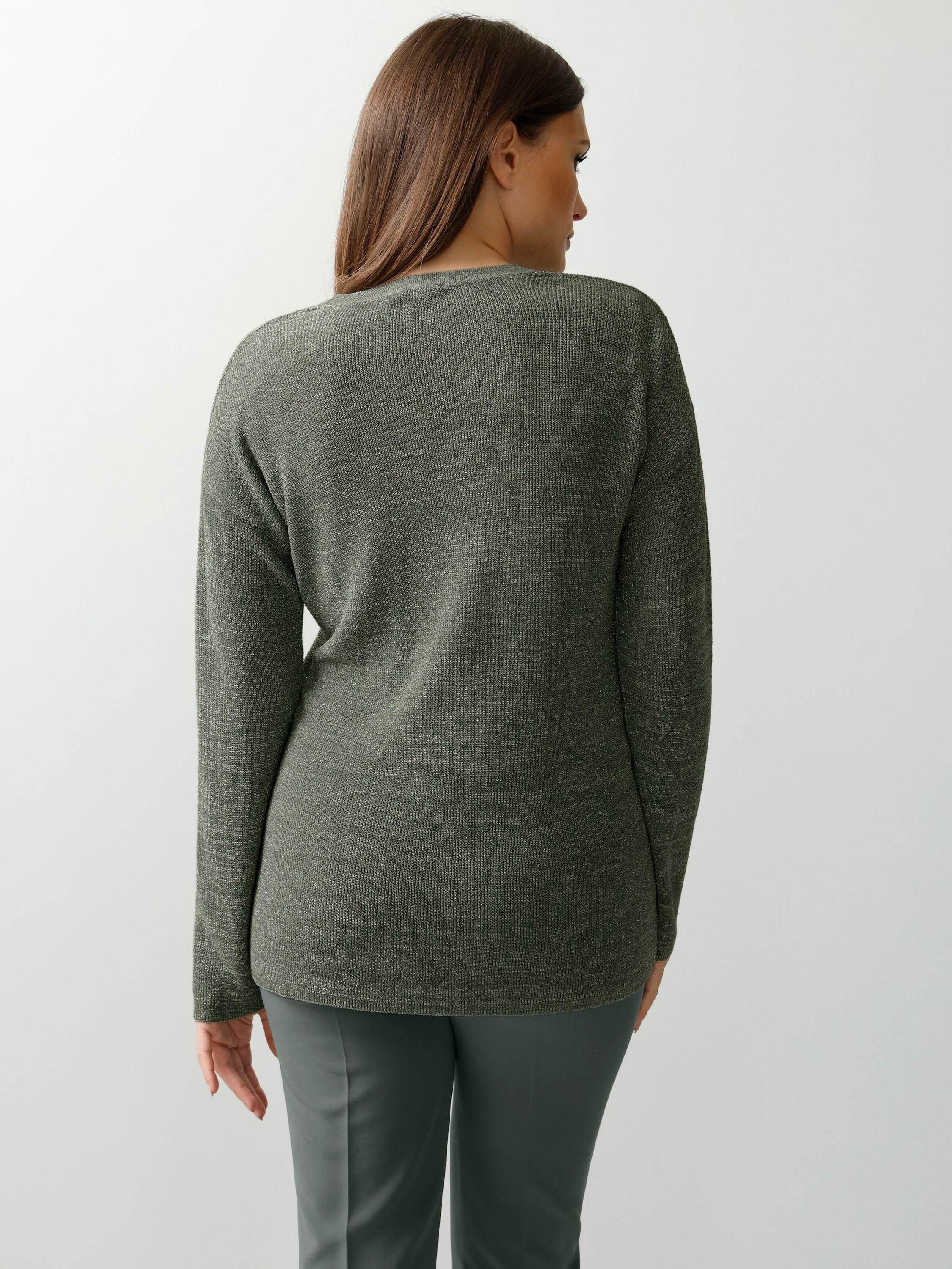 Alba Moda Strickpullover Pullover mit Effektgarn
