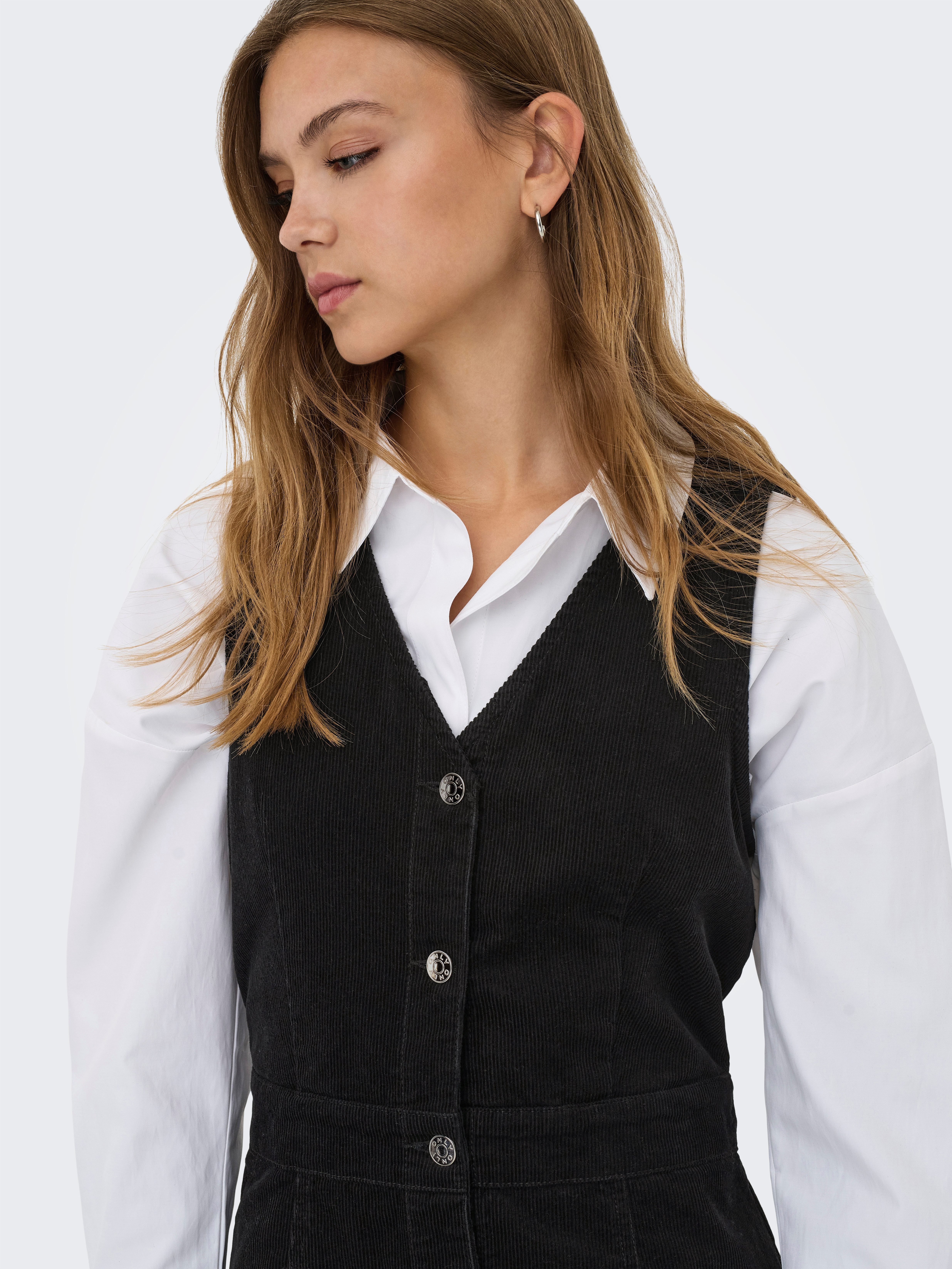 ONLY Cordkleid ONLMOXIE S/L BUT CORD DRESS CC PNT Baumwolle, regular fit, V günstig online kaufen