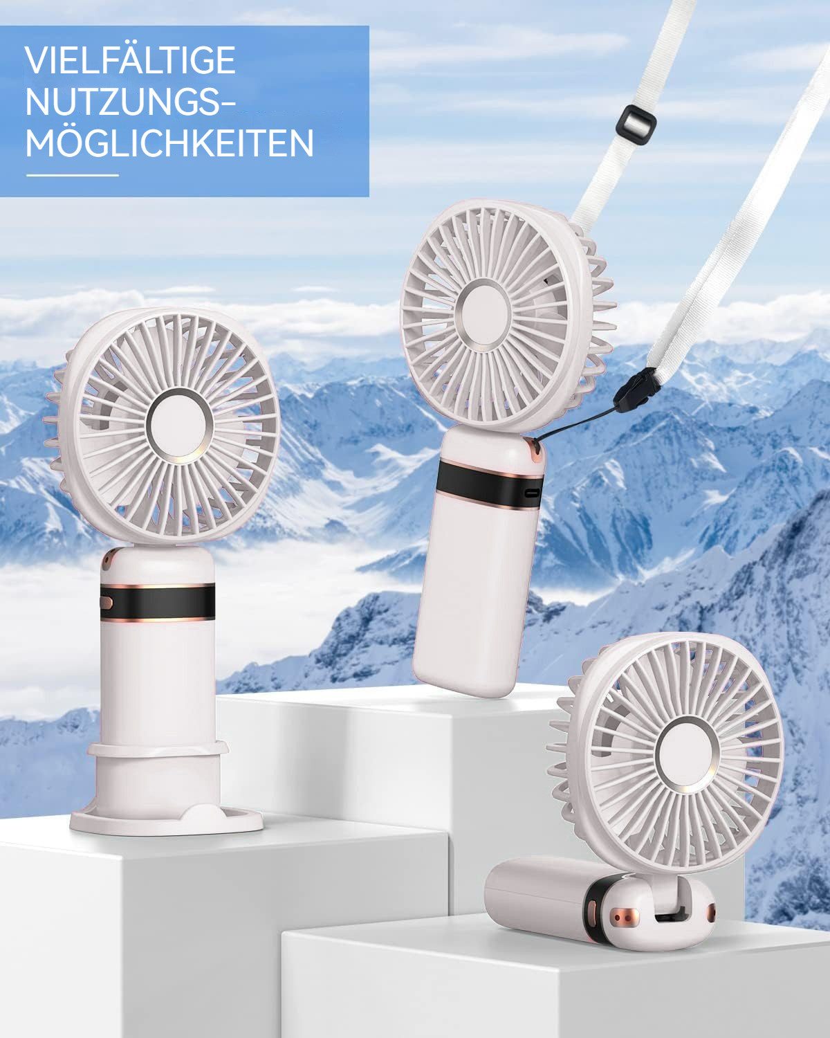 BlingBin Handventilator Tragbarer USB-Handventilator, Faltbarer Mini günstig online kaufen