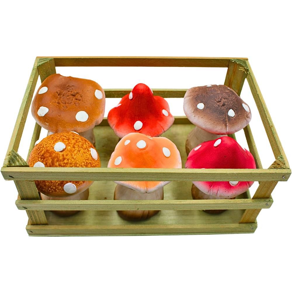 Dekohelden24 Dekofigur Keramikpilze in verschiedenen Ausführungen, cm.