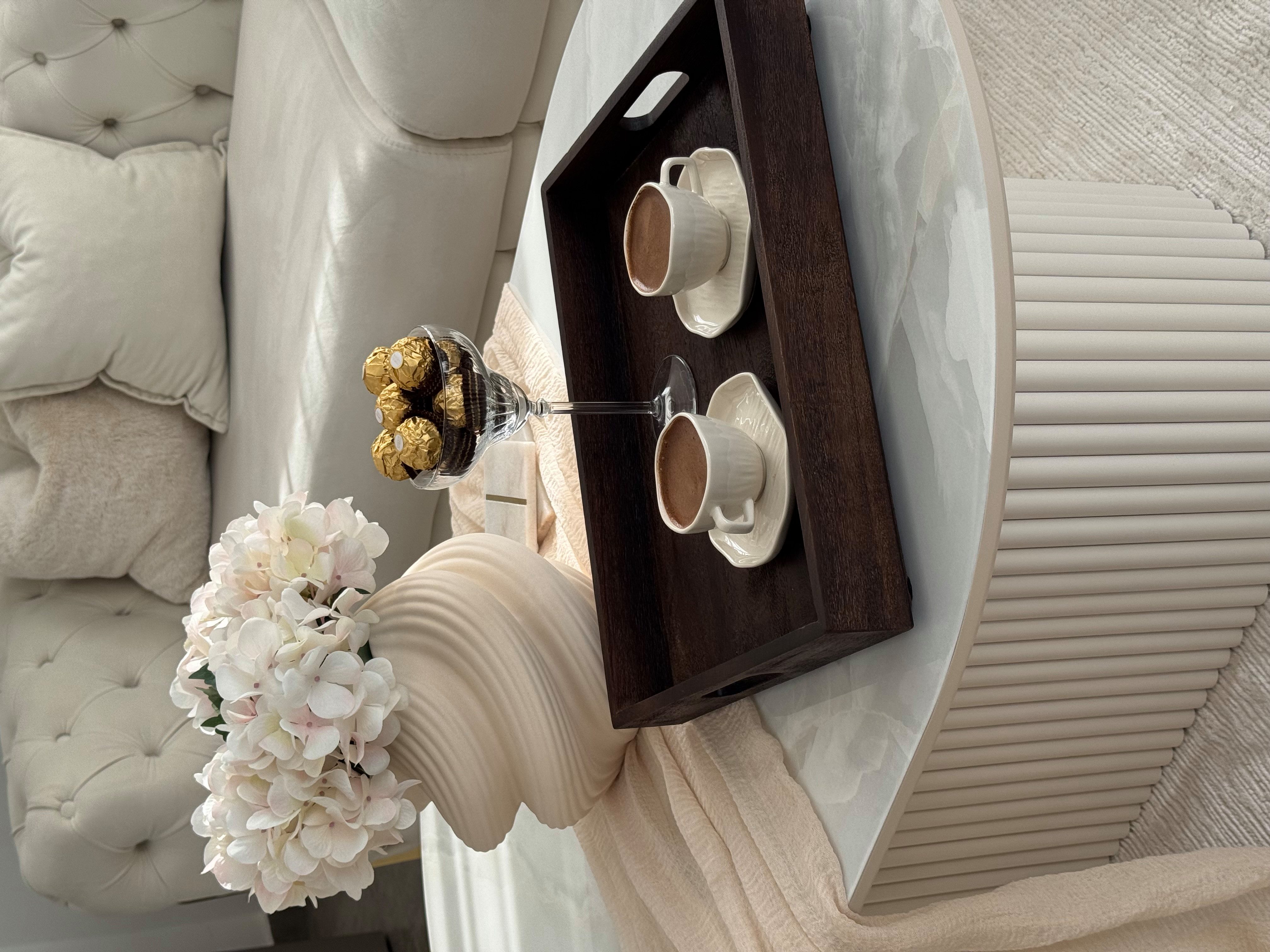 EKA Kaffeeservice Cermico Beige Mokka-Set (12-tlg), Porzellan