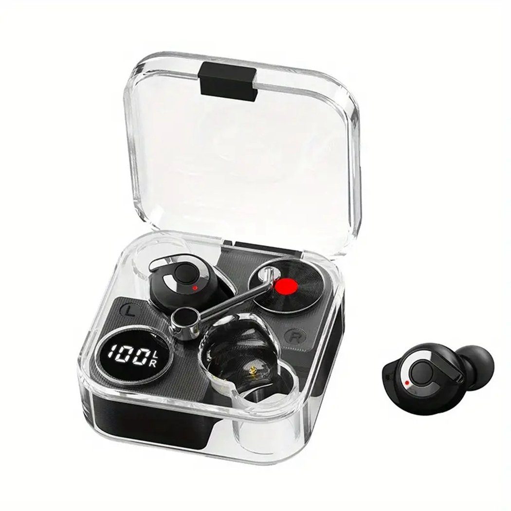 TUABUR Premium-Sport-Headset: kabellos, wasserdicht, Rauschunterdrückung Bluetooth-Kopfhörer Schwarz | Kopfhörer