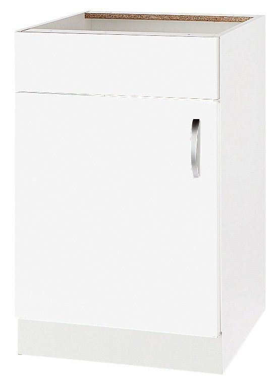 wiho Küchen Spülenschrank Flexi Breite cm 50 Weiß Glanz