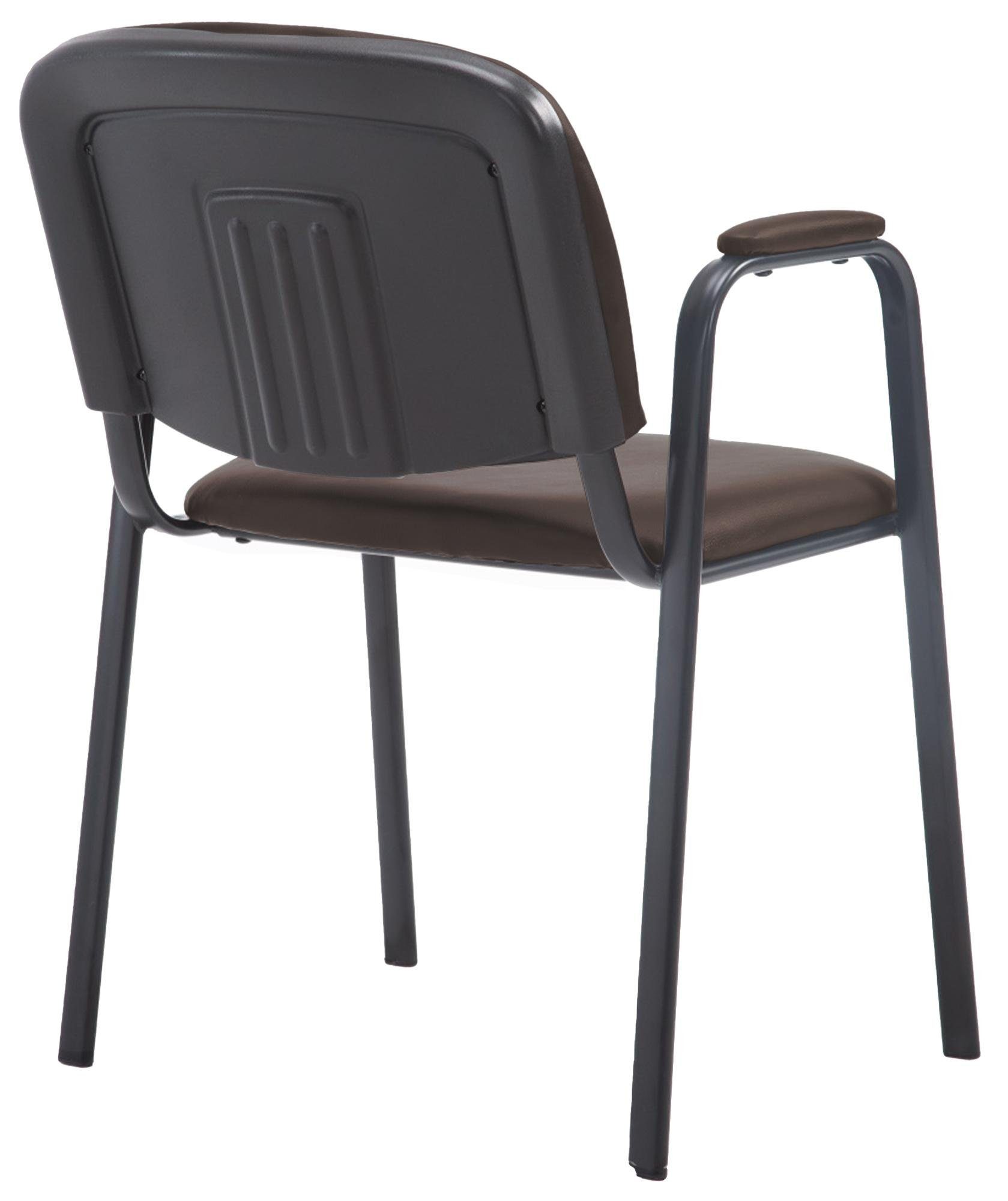 CLP Besucherstuhl Ken Pro (1er), stapelbar, Kunstleder, Armlehnen