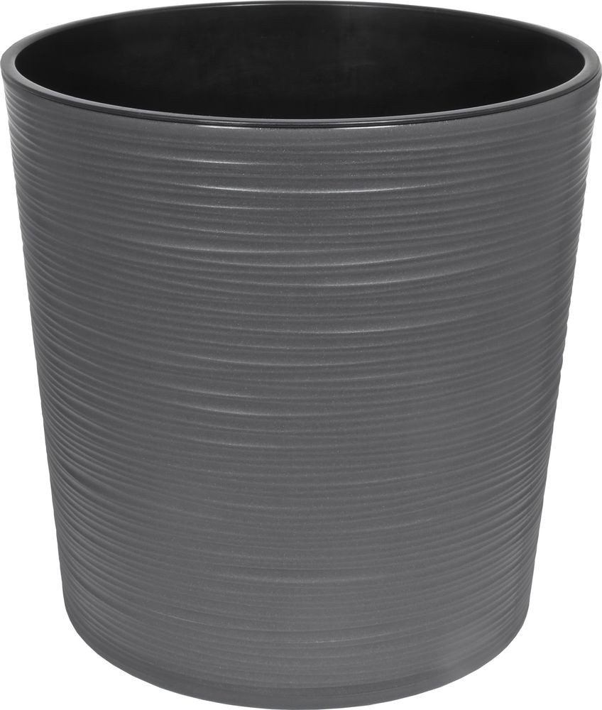 Heimwerkercenter Übertopf MePla - Kübel Malwa Strip -ø19cm - anthrazit