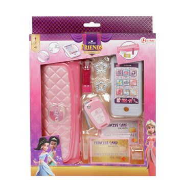 Toi-Toys Kostüm Princess Friends Spielset, mit Handtasche, Handy, Bankkarte, Parfumflasche und mehr