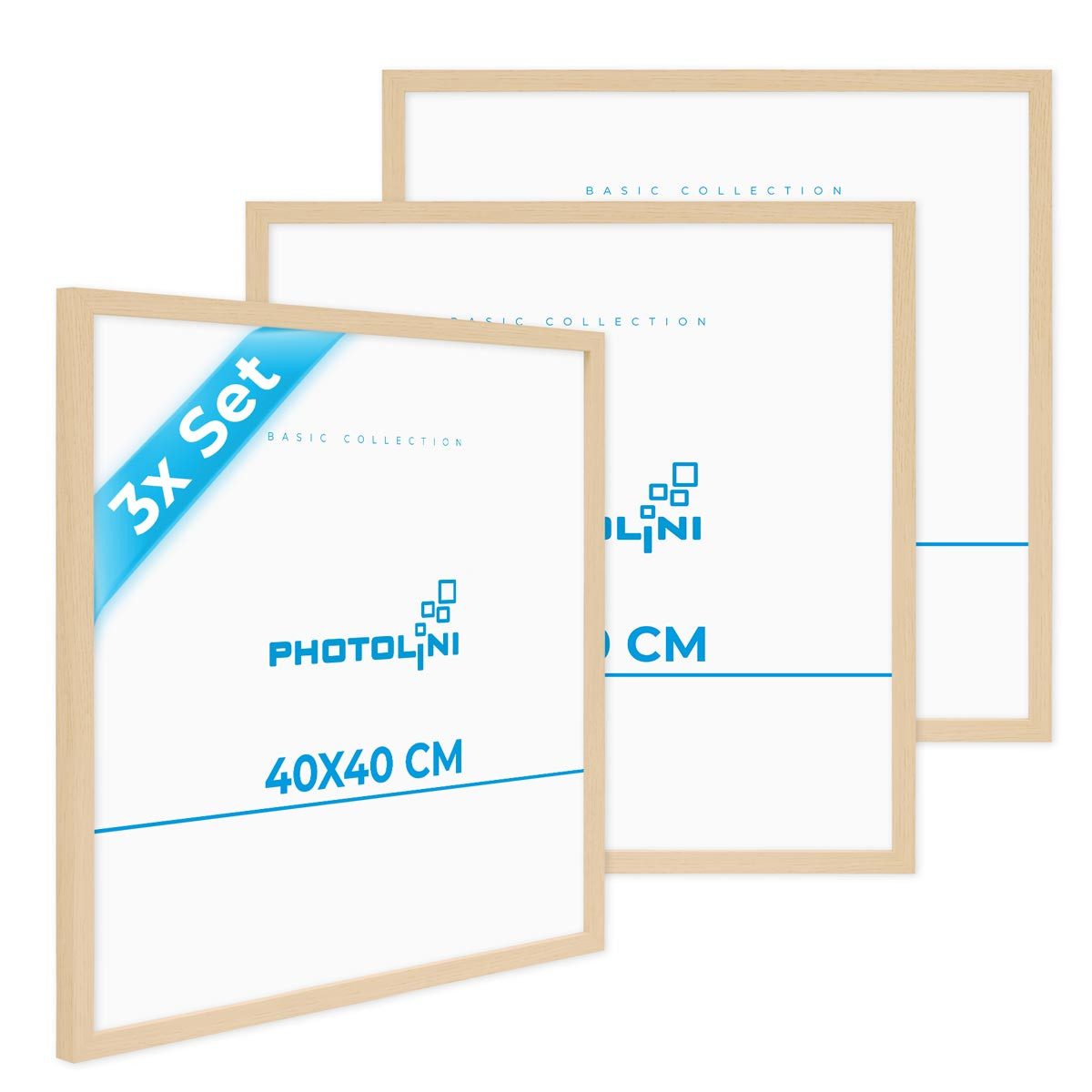 PHOTOLINI Bilderrahmen 3er Set, stabiles MDF-Holz, mit Acrylglas, extra Zub günstig online kaufen