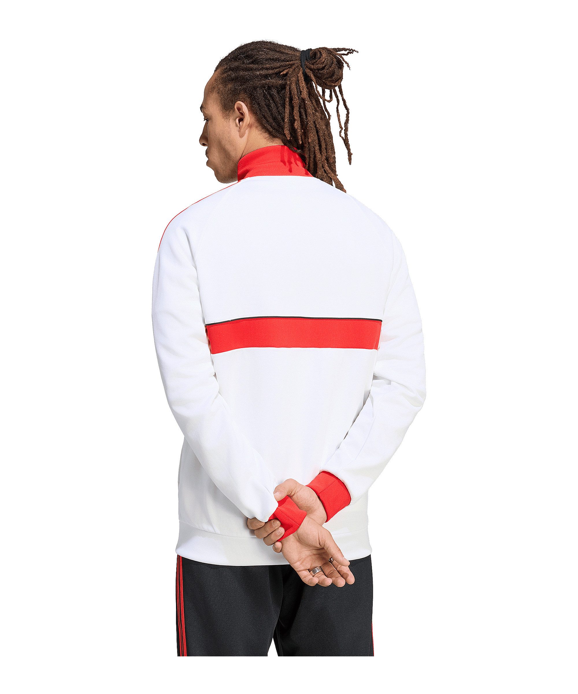 adidas Originals Sweatjacke adidas Originals Benfica Lissabon Jacke Weiß Polyester