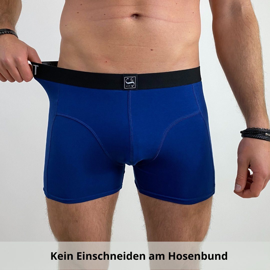 Sitztgut Boxershorts aus Baumwolle – Super Weich, Kratzfrei, Trocknergeeignet, Top Passform (Set, 6-St) Super Sitz dank 7-teiliger Schnitt statt 3-teilig, gekäm – Bild 5 von 5