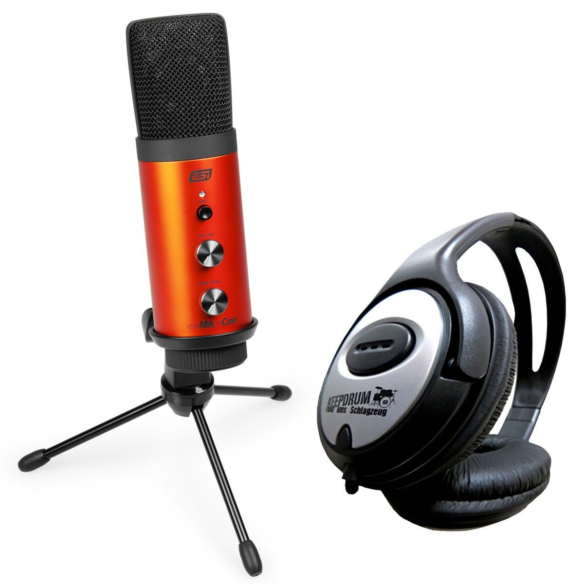 Mikrofon ESI CosMik uCast USB-Mikrofon mit Kopfhörer