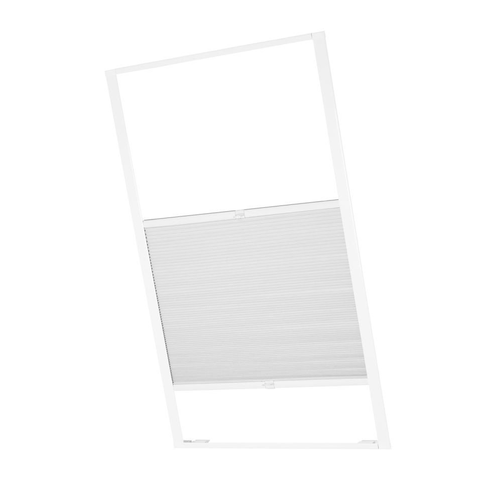 ventanara Dachfensterplissee Dachfenster passend für Velux Fenster Weiß Verdunkelung MK08