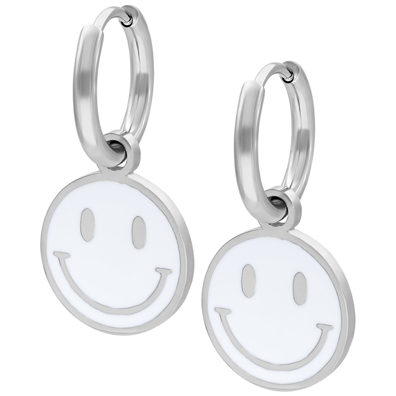 Wildcat Paar Creolen Little White Smiley günstig online kaufen