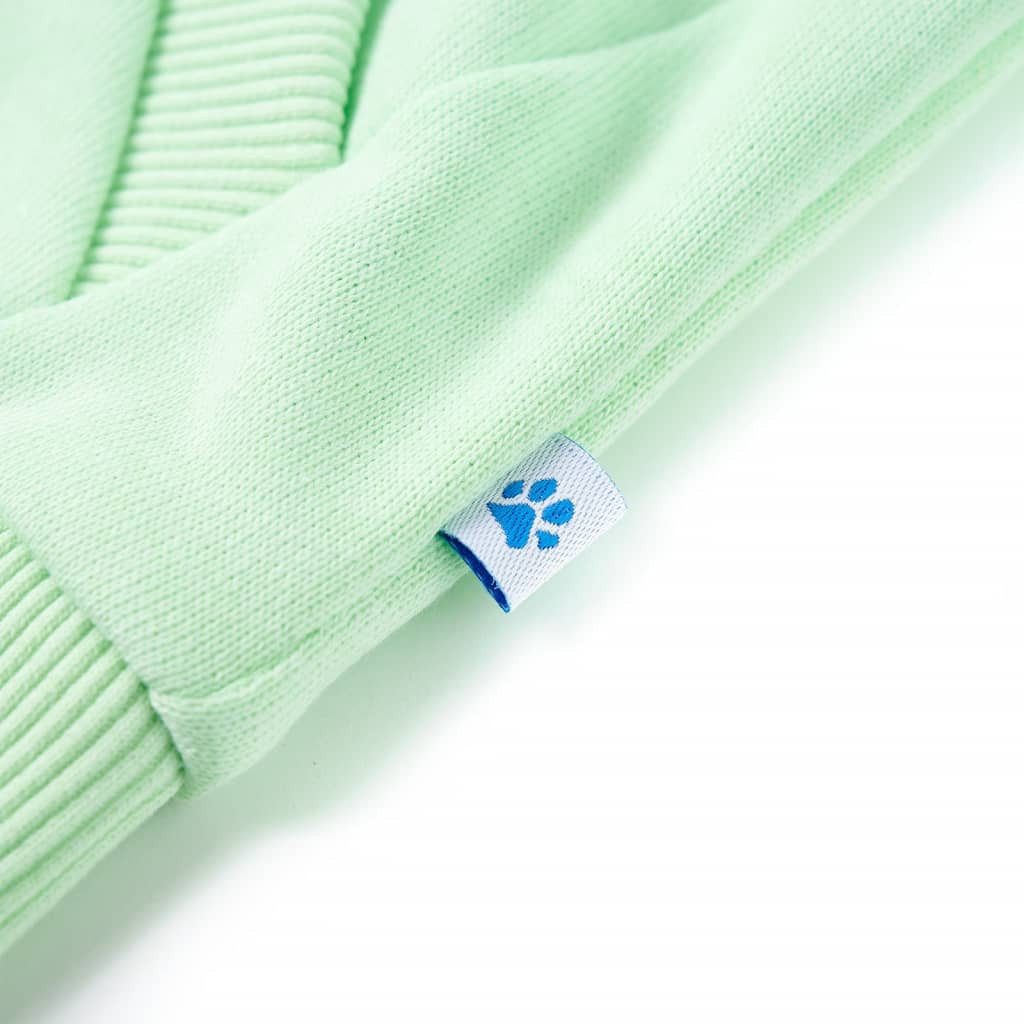 vidaXL Kapuzenpullover Kinder-Kapuzenpullover mit Reißverschluss Hellgrün 116