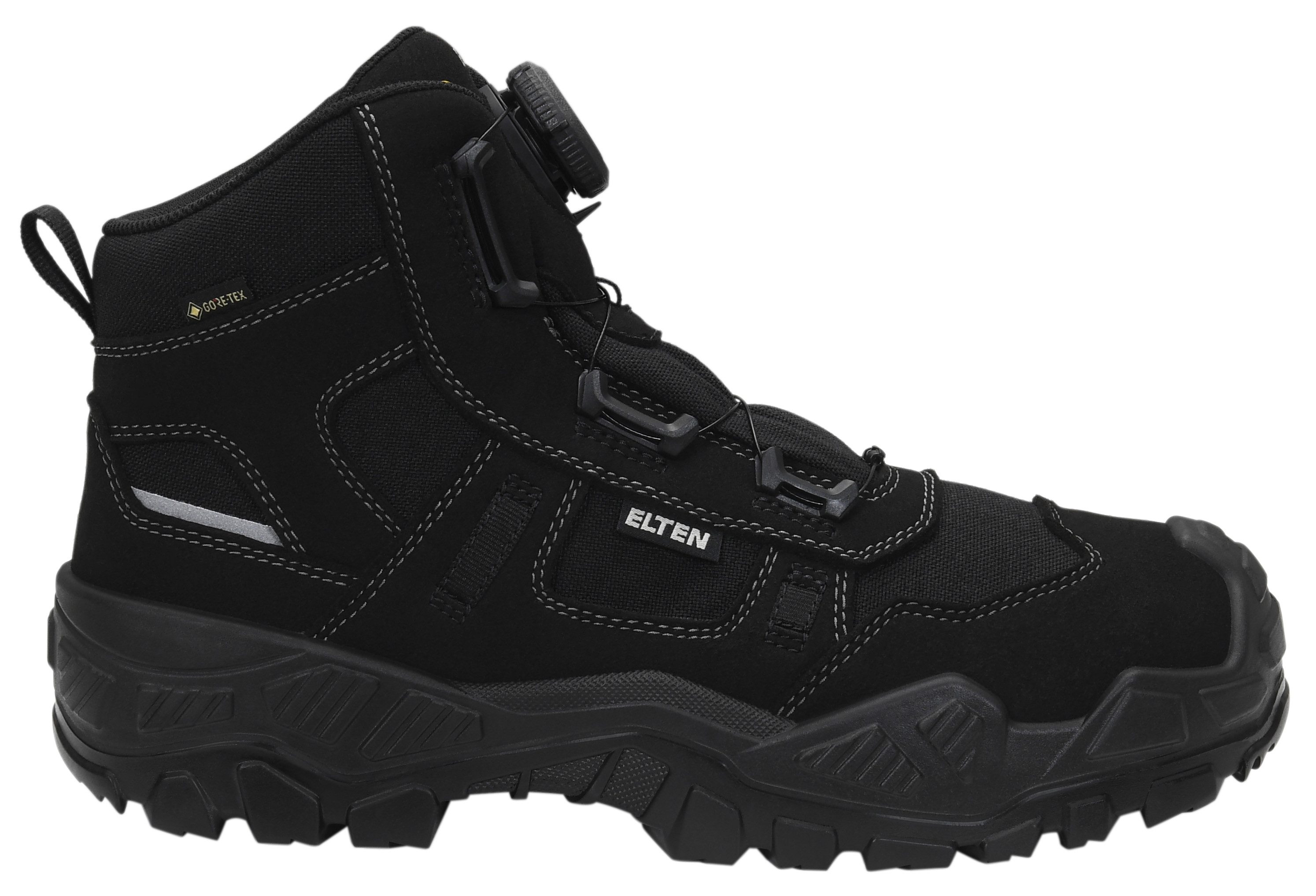 ELTEN MIKE BOA® GTX® black Mid ESD S3S WR Sicherheitsstiefel (Schuhkarton, Paar) – Bild 3 von 5