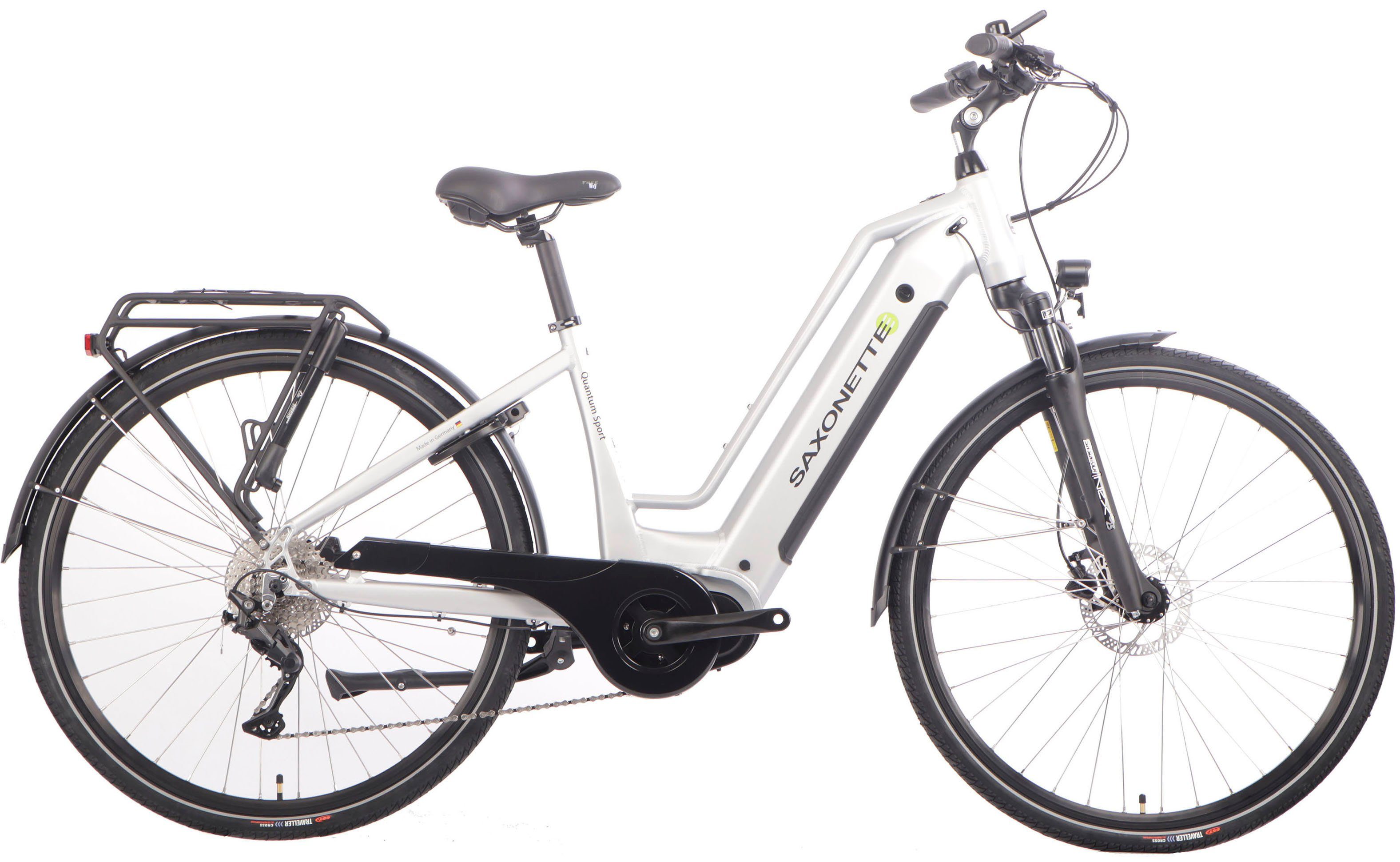 SAXONETTE E-Bike Quantum Sport, 10 Gang Shimano, Kettenschaltung, Mittelmotor, 540 Wh Akku