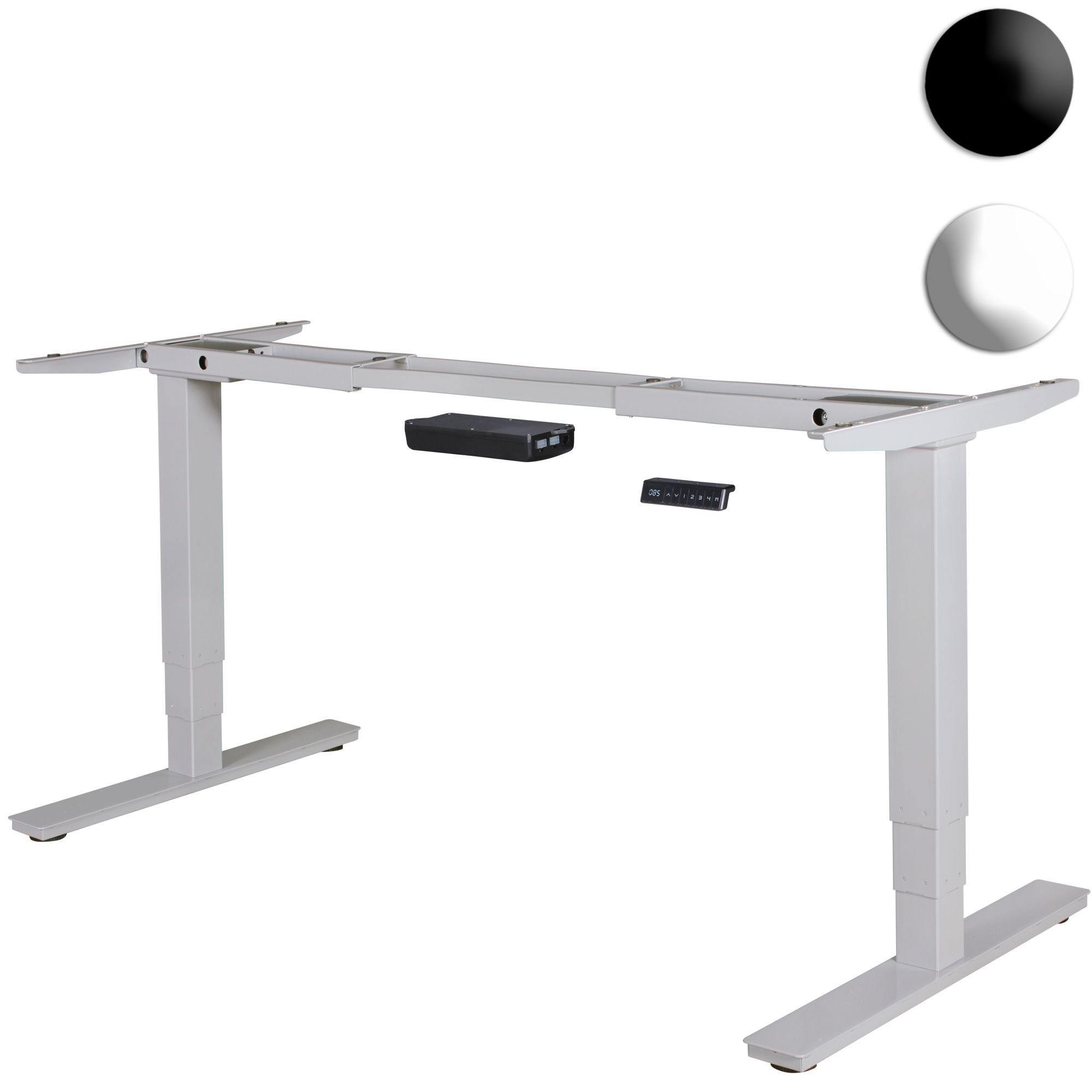 FINEBUY Schreibtisch SuVa10651_1 (Elektrisch mit Funktion, Höhenverstellbares | Schwarz Schwarz Schreibtischgestell Tischgestell Gestell Schwarz), Memory
