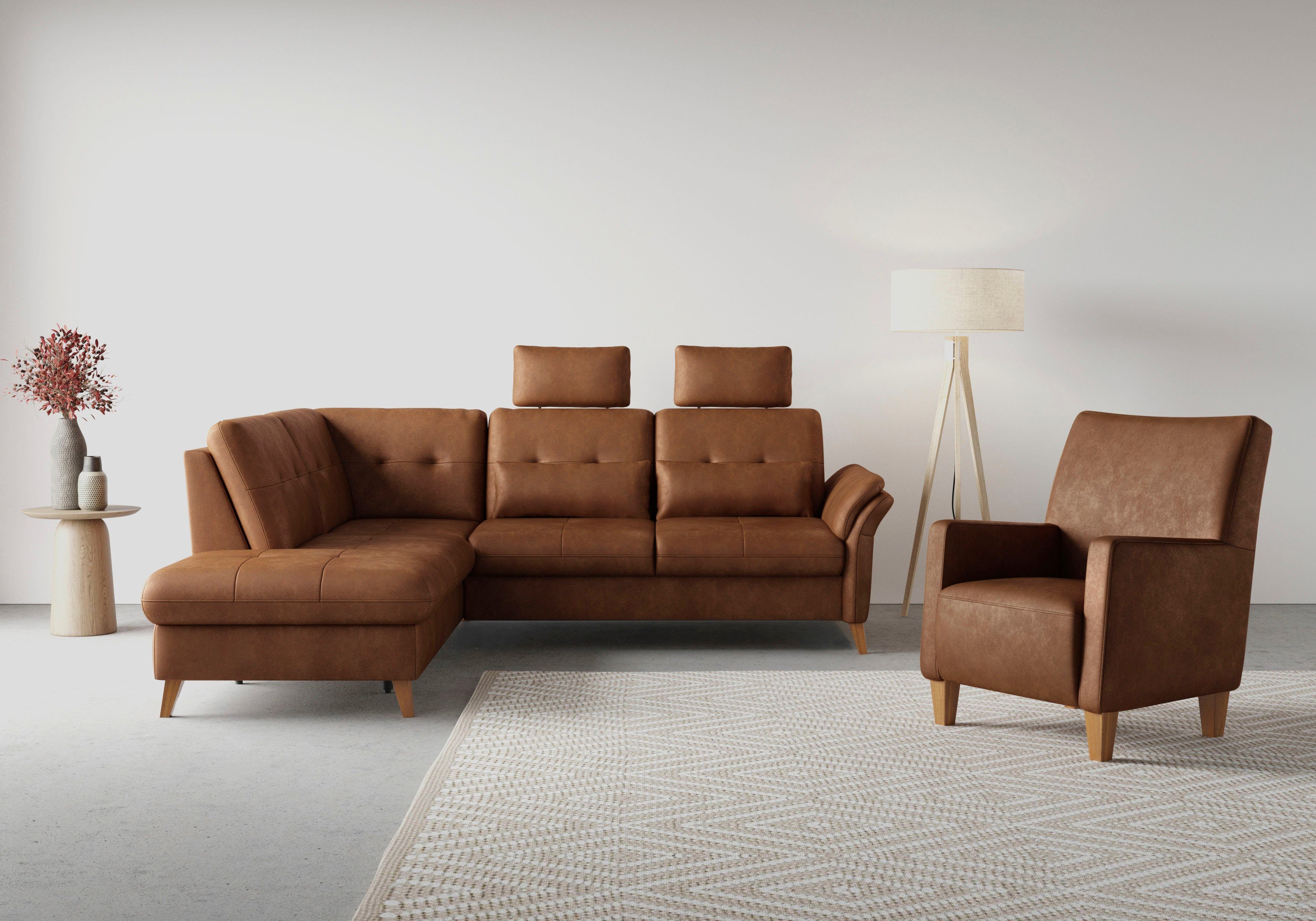 sit&more Ecksofa Göteborg, inkl. Sitztiefenverstellung, wahlweise mit Bettfunktion & Bettkasten