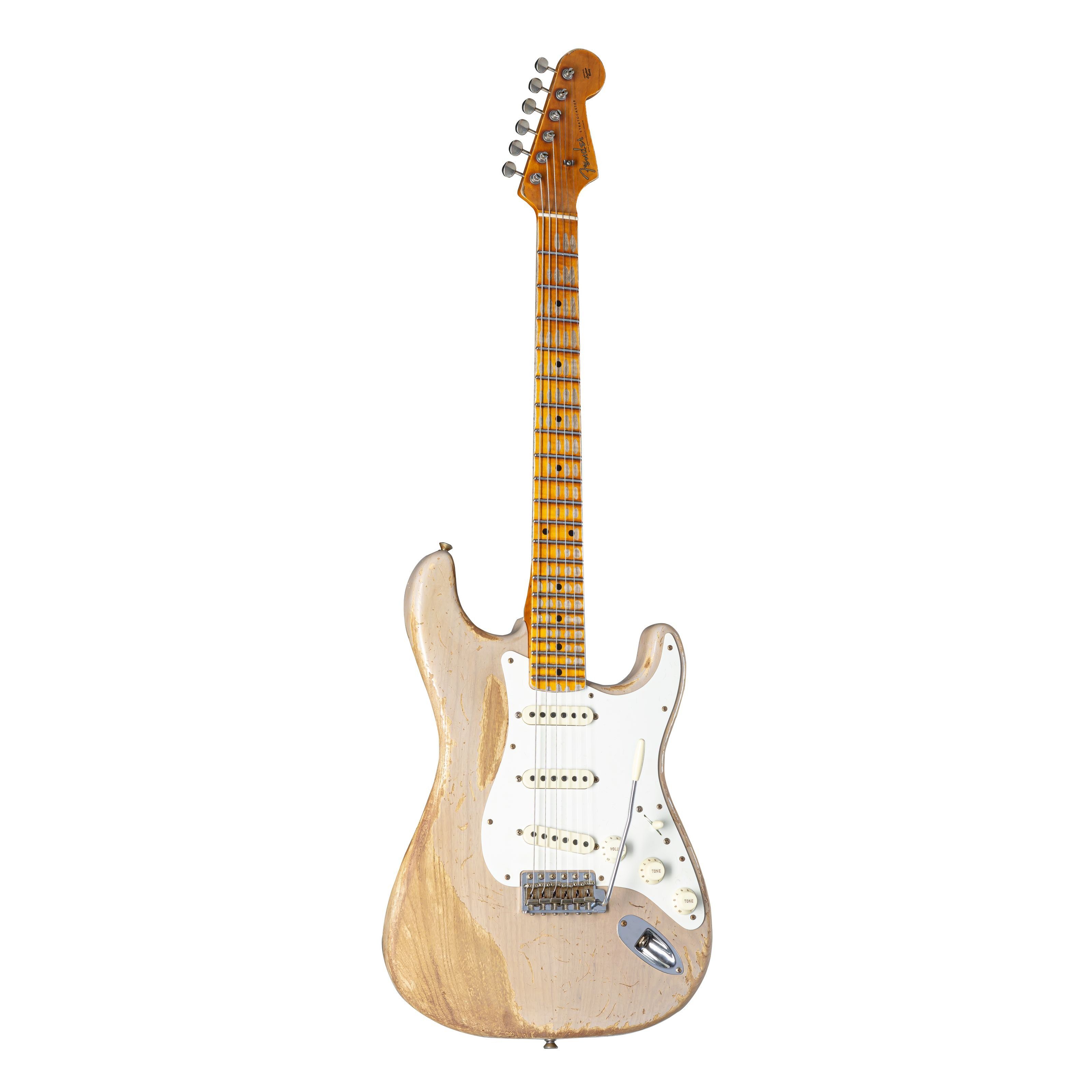 Fender E-Gitarre, Red Hot Stratocaster Super Heavy MN Aged Dirty White Blonde #CZ566885 - Custom Electric Guitar, Red Hot Stratocaster Super Heavy Relic MN Aged Dirty White Blonde #C