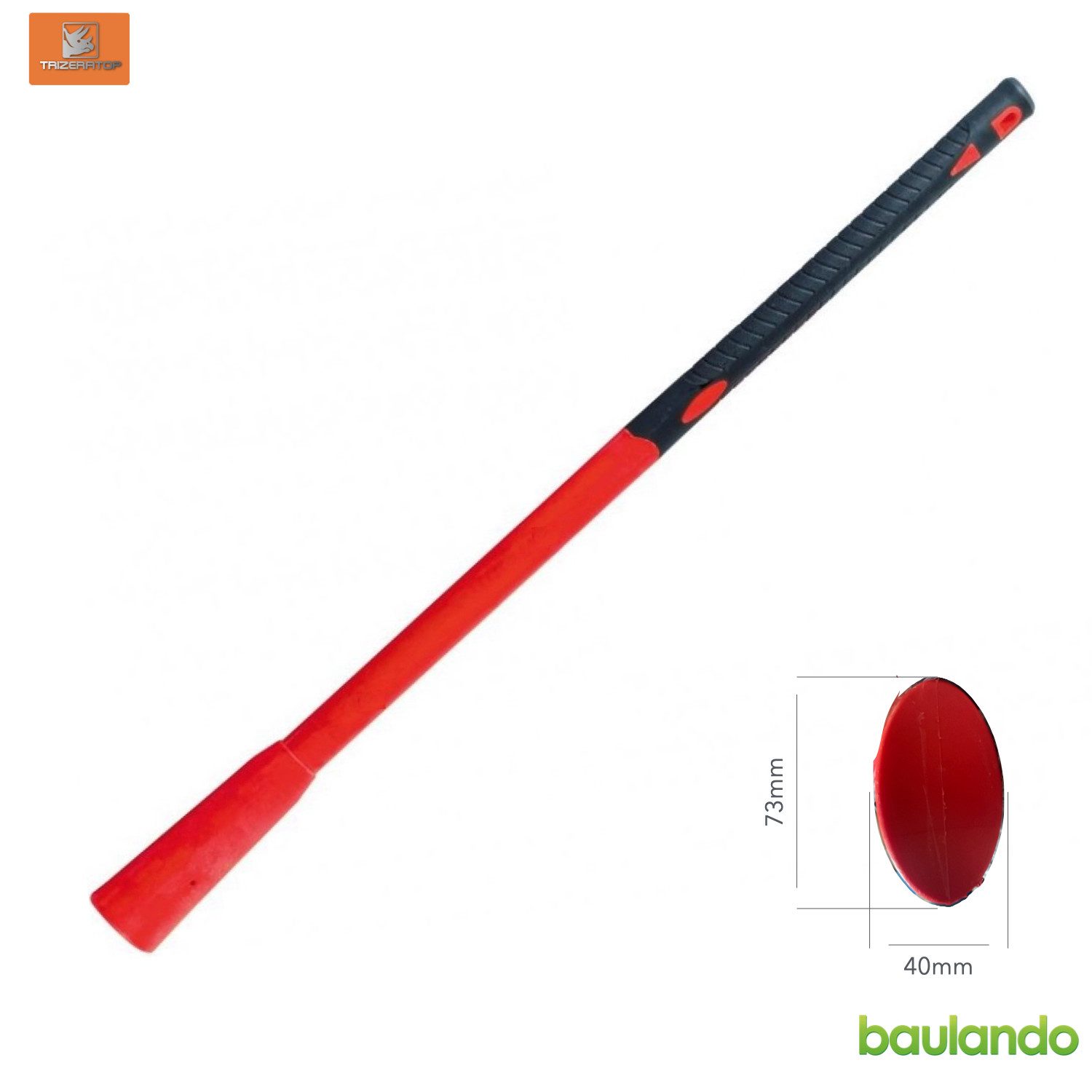 TRIZERATOP Stiel Fiberglasstiel Kreuzhackenstiel, Spitzhackenstiel 90 cm für 2 bis 3,kg, stabil