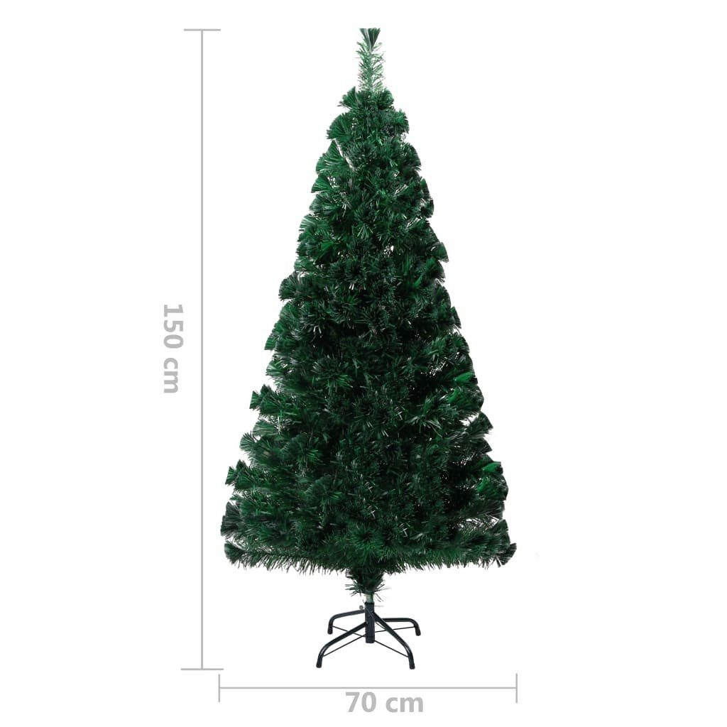 mit Glasfaser furnicato Künstlicher cm Weihnachtsbaum Ständer Grün 150